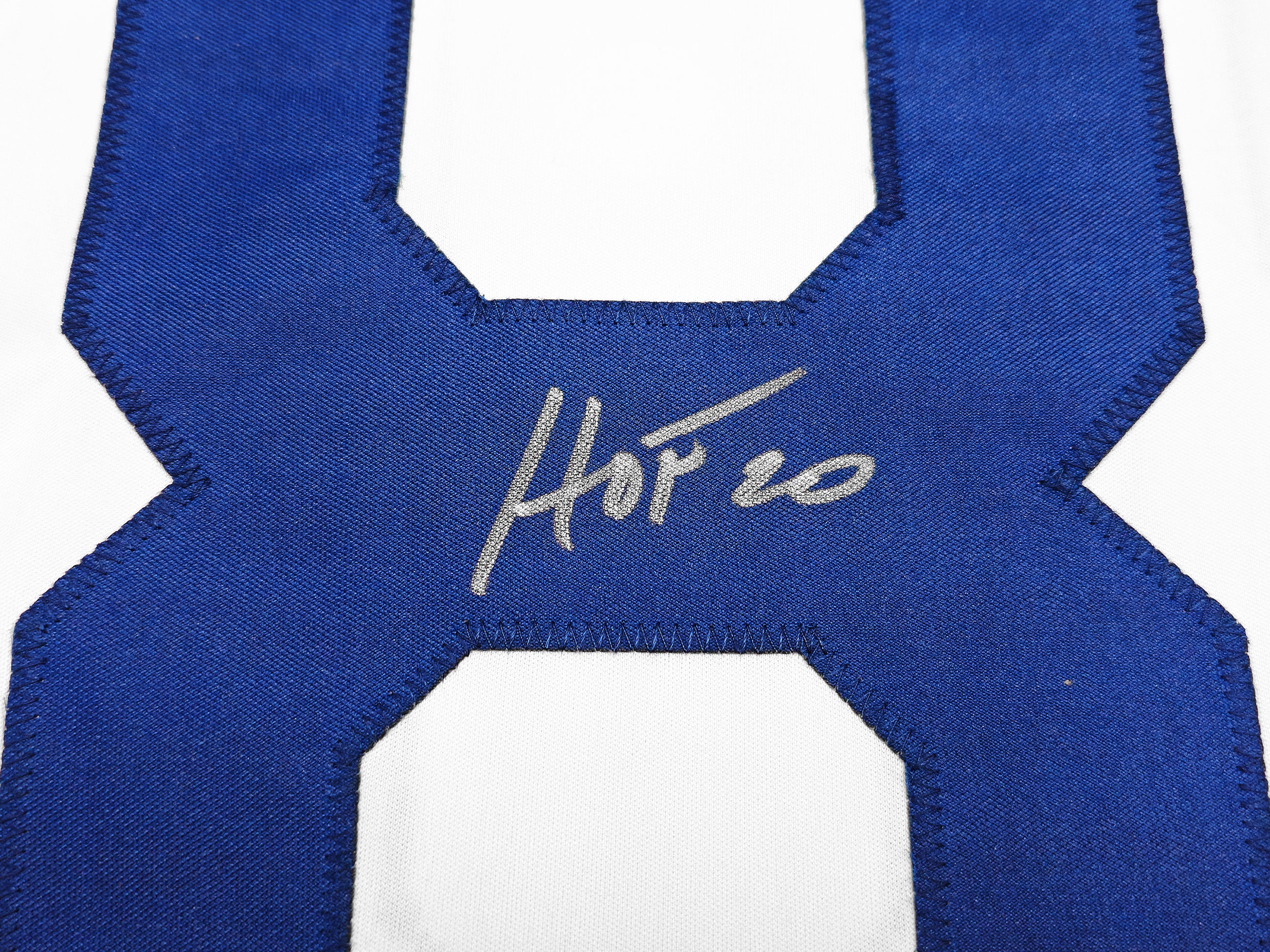 St. Louis Rams Isaac Bruce Autographed White Jersey "HOF 20" Beckett BAS Witness Stock #230163 - Image 5