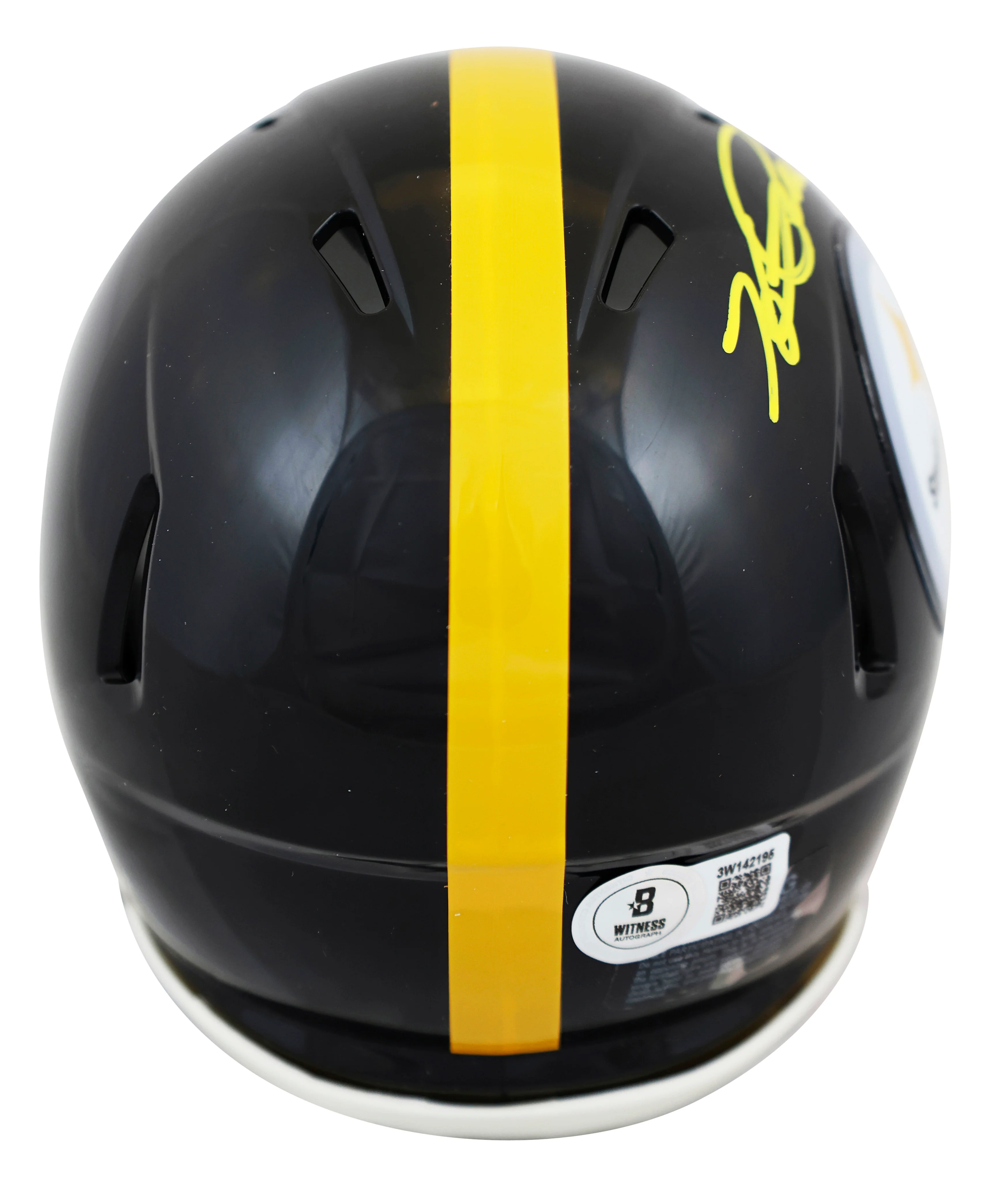 Steelers Heath Miller Authentic Signed Speed Mini Helmet W/ Case BAS Witnessed - Image 4