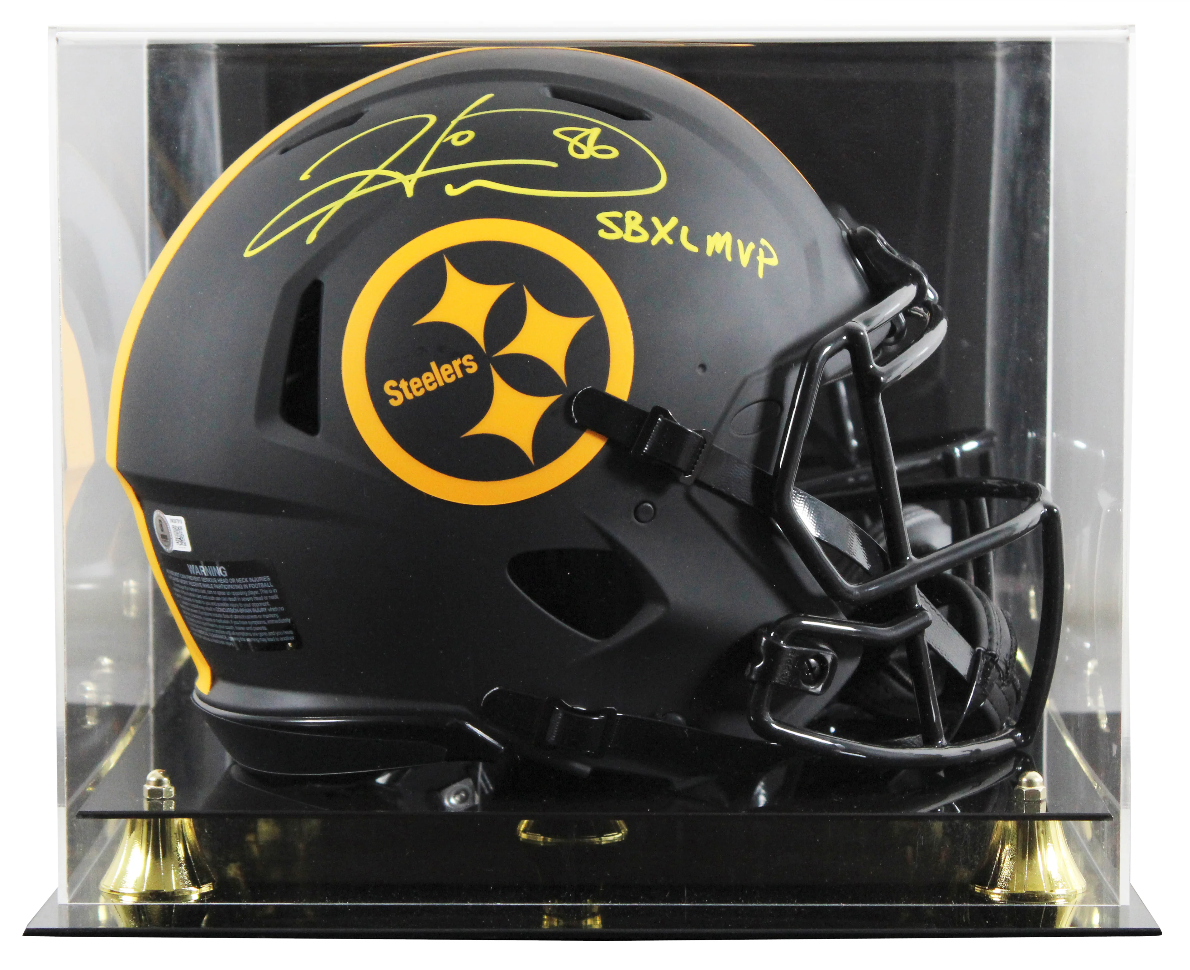 Steelers Hines Ward "SB MVP" Signed Eclipse F/S Speed Proline Helmet w/ Case BAS - Image 2