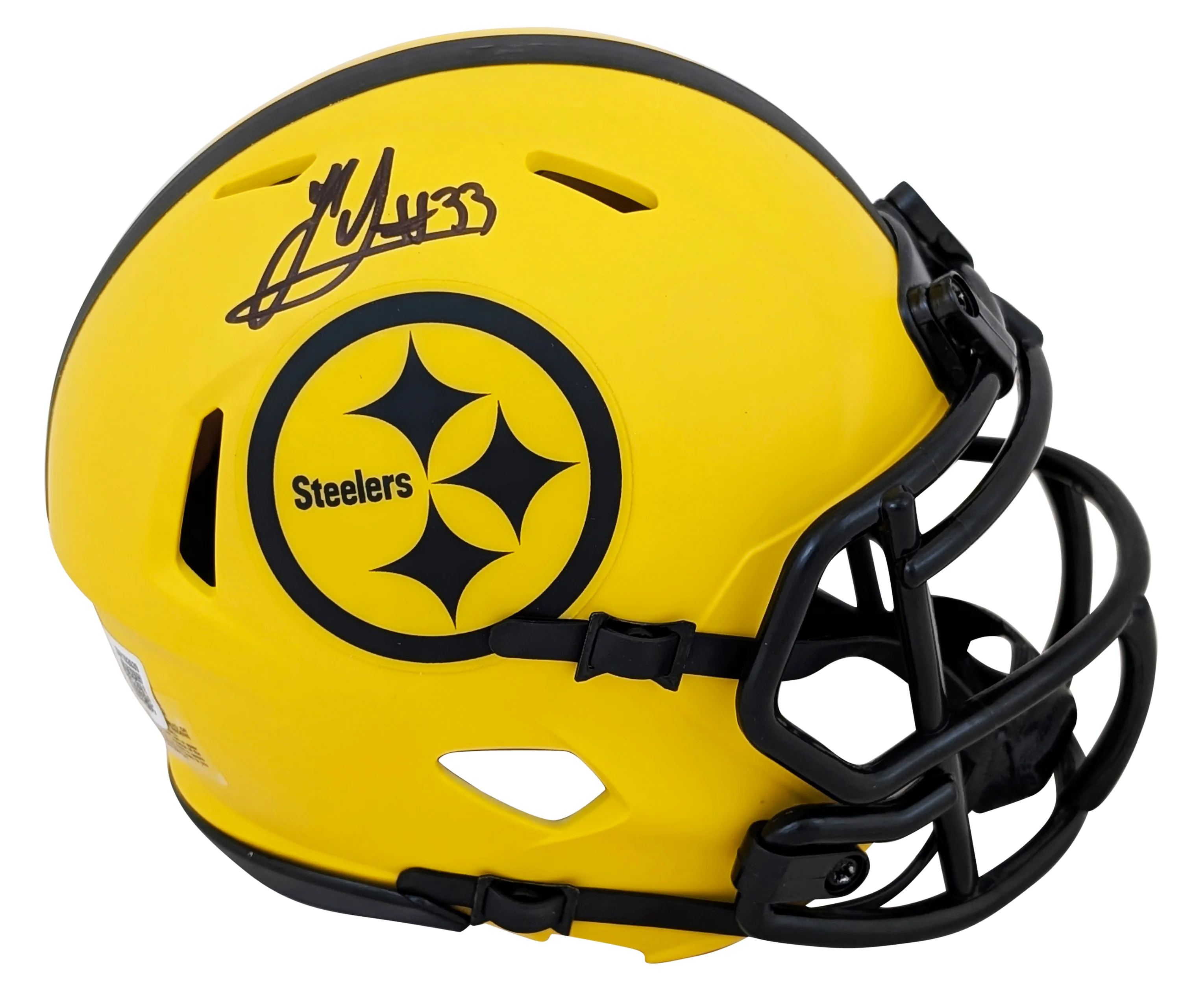 Steelers Jack Sawyer Authentic Signed Rave Speed Mini Helmet BAS Witnessed - Image 2