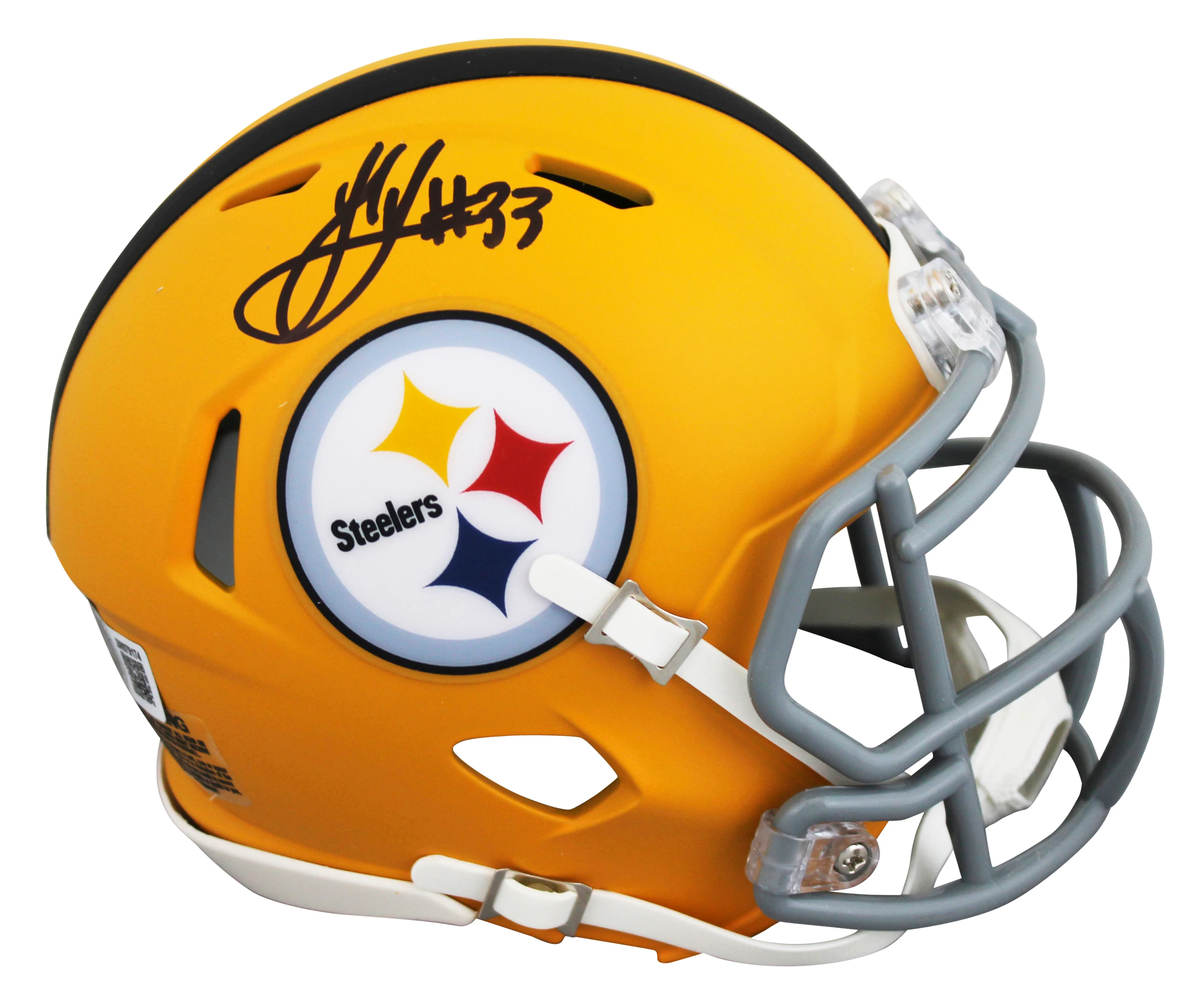 Steelers Jack Sawyer Signed 2025 On-Field Alt Speed Mini Helmet BAS Witnessed - Image 2