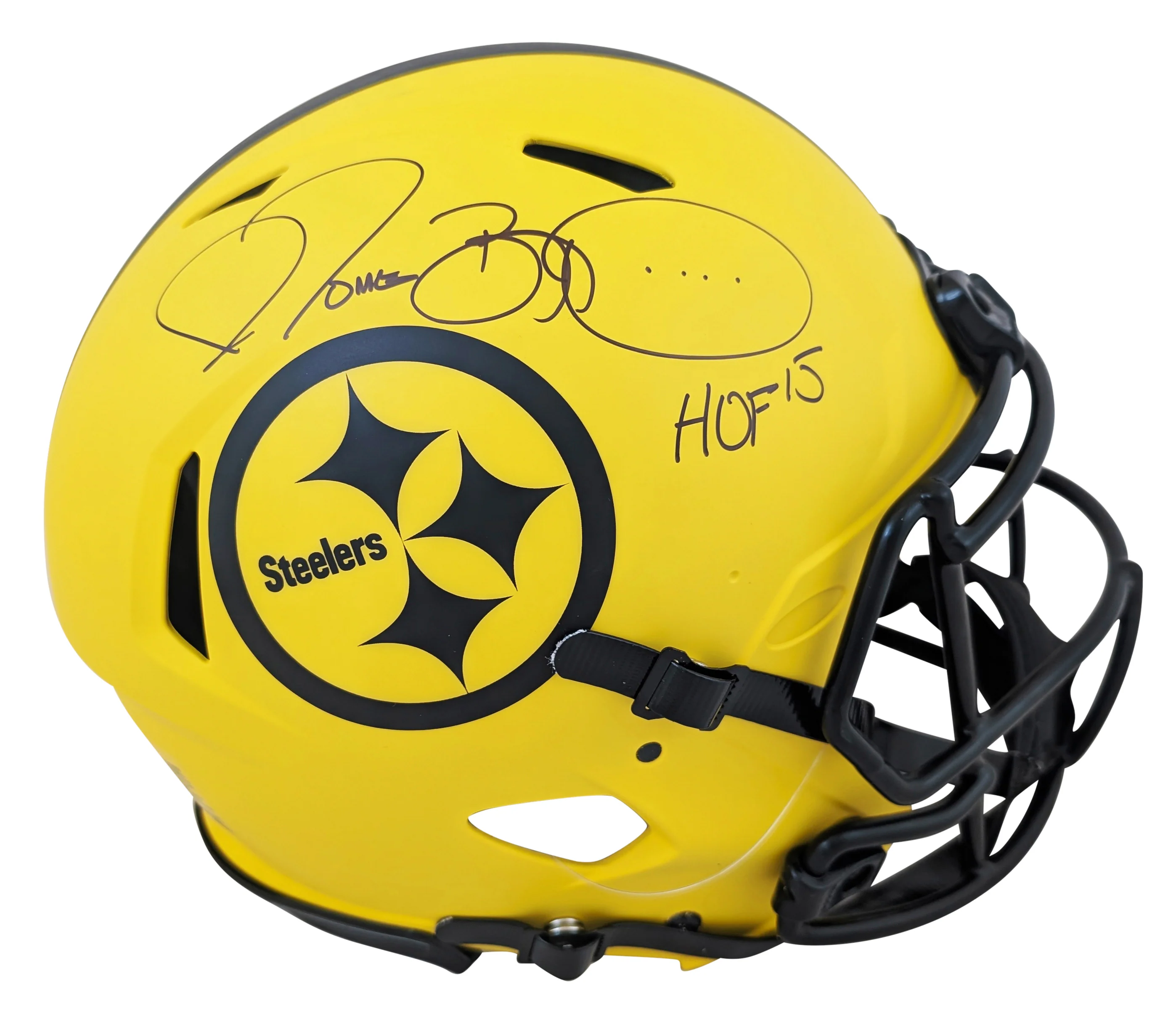 Steelers Jerome Bettis "HOF 15" Signed Rave Full Size Speed Proline Helmet BAS W - Image 2