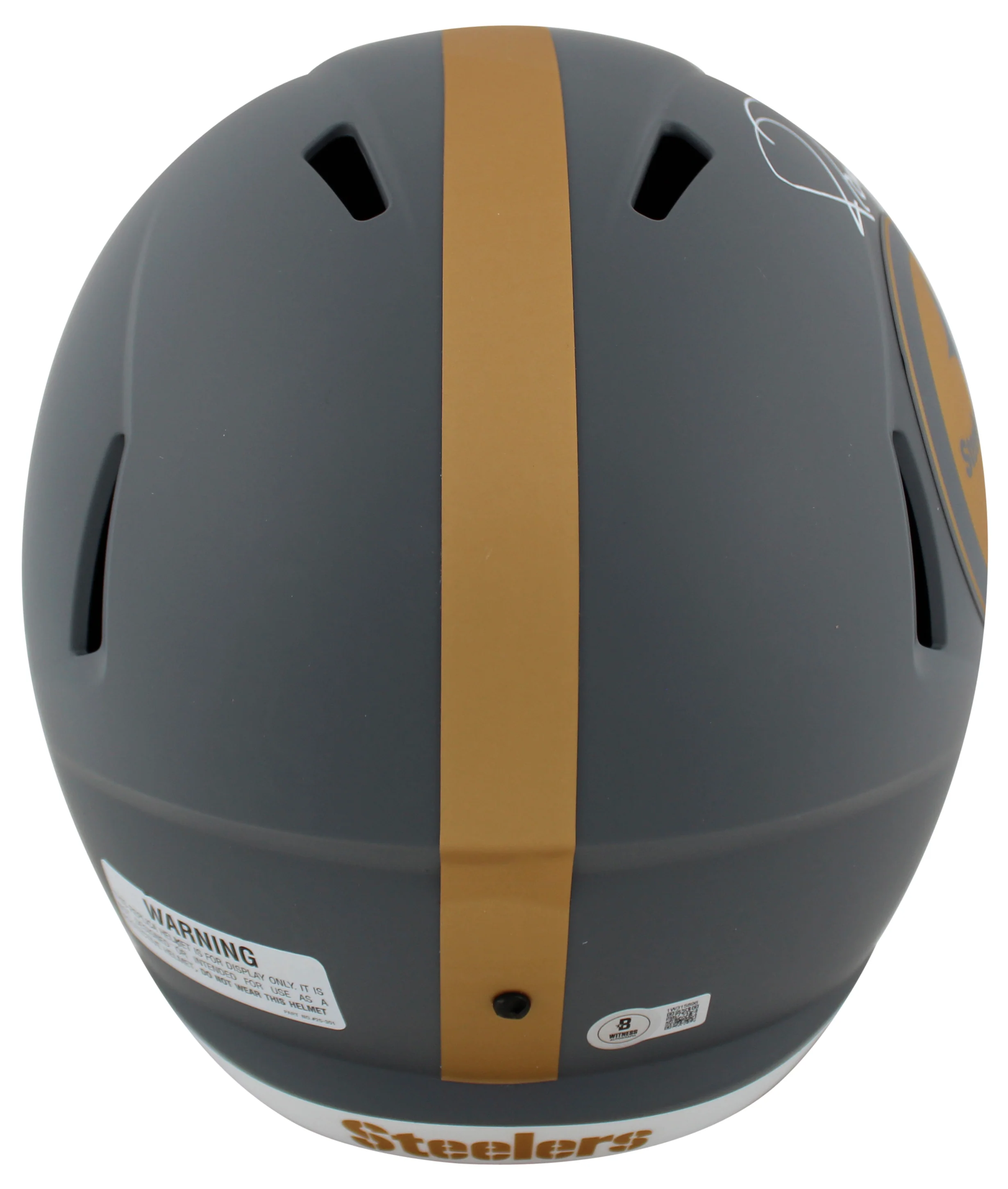 Steelers Jerome Bettis Signed Slate Full Size Speed Rep Helmet W/ Case BAS Wit - Image 4