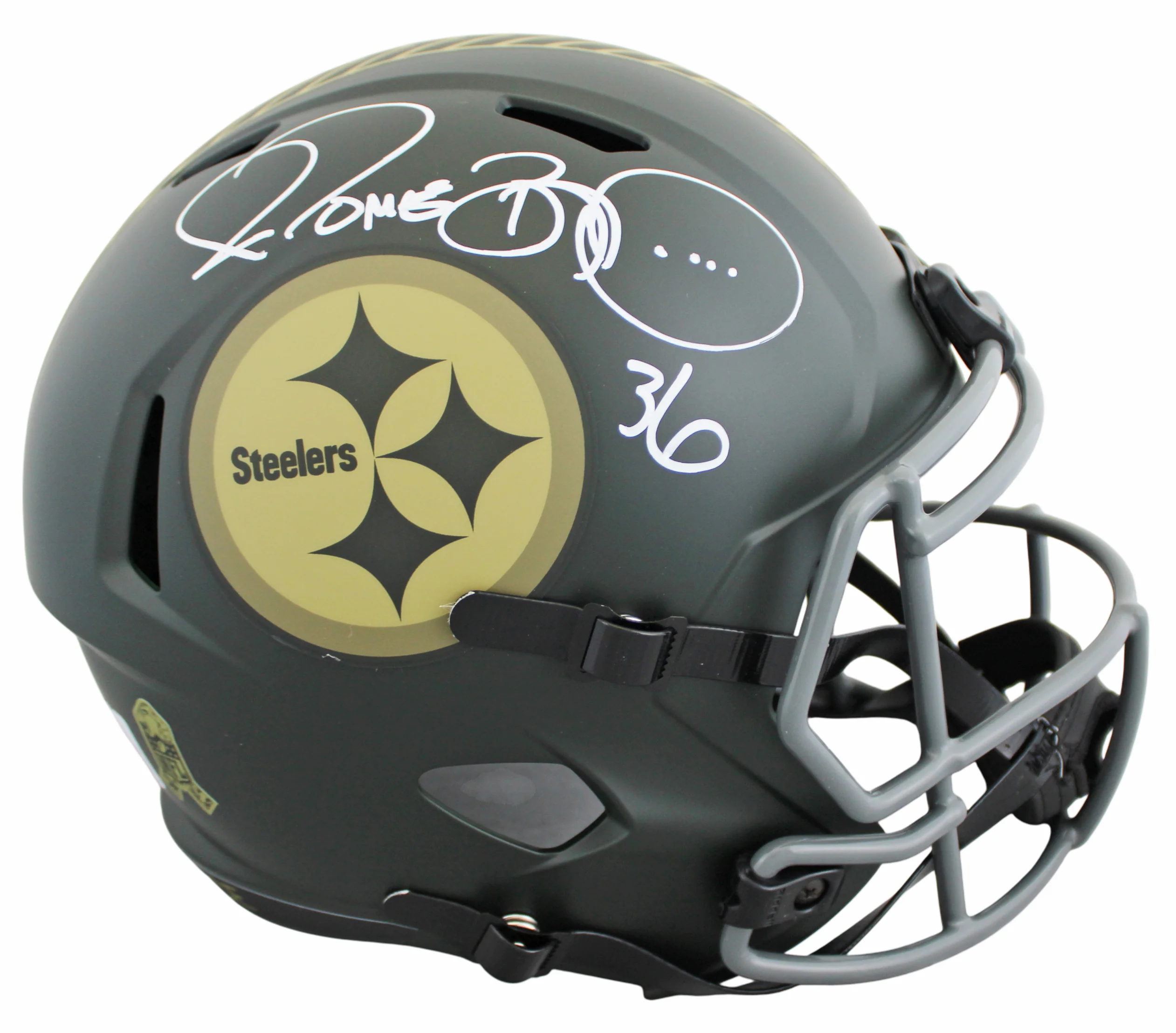Steelers Jerome Bettis Signed STS IV Full Size Speed Rep Helmet W/ Case BAS Wit - Image 3