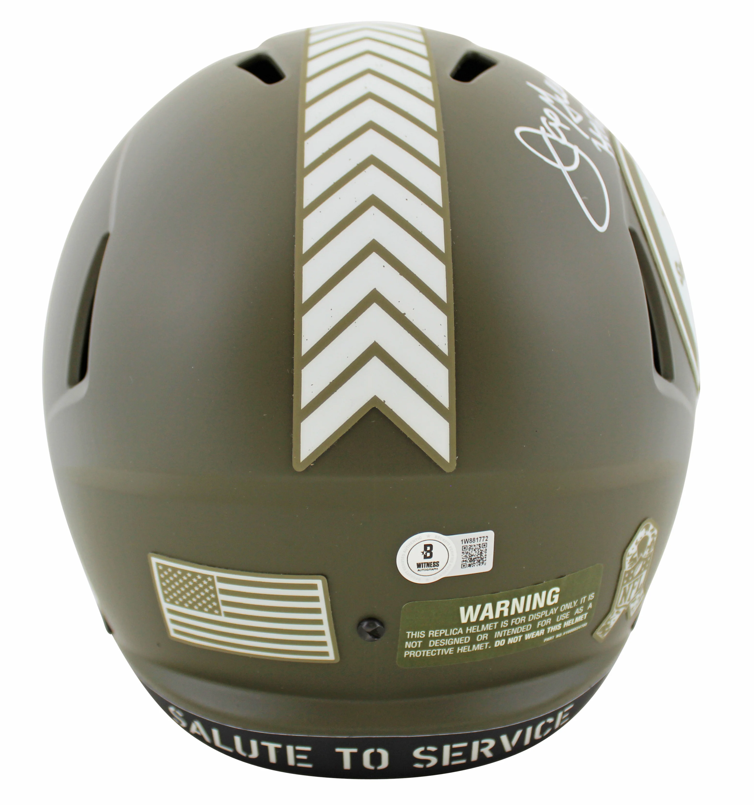 Steelers Joe Greene "HOF 87" Signed STS Full Size Speed Rep Helmet W/ Case BAS W - Image 4