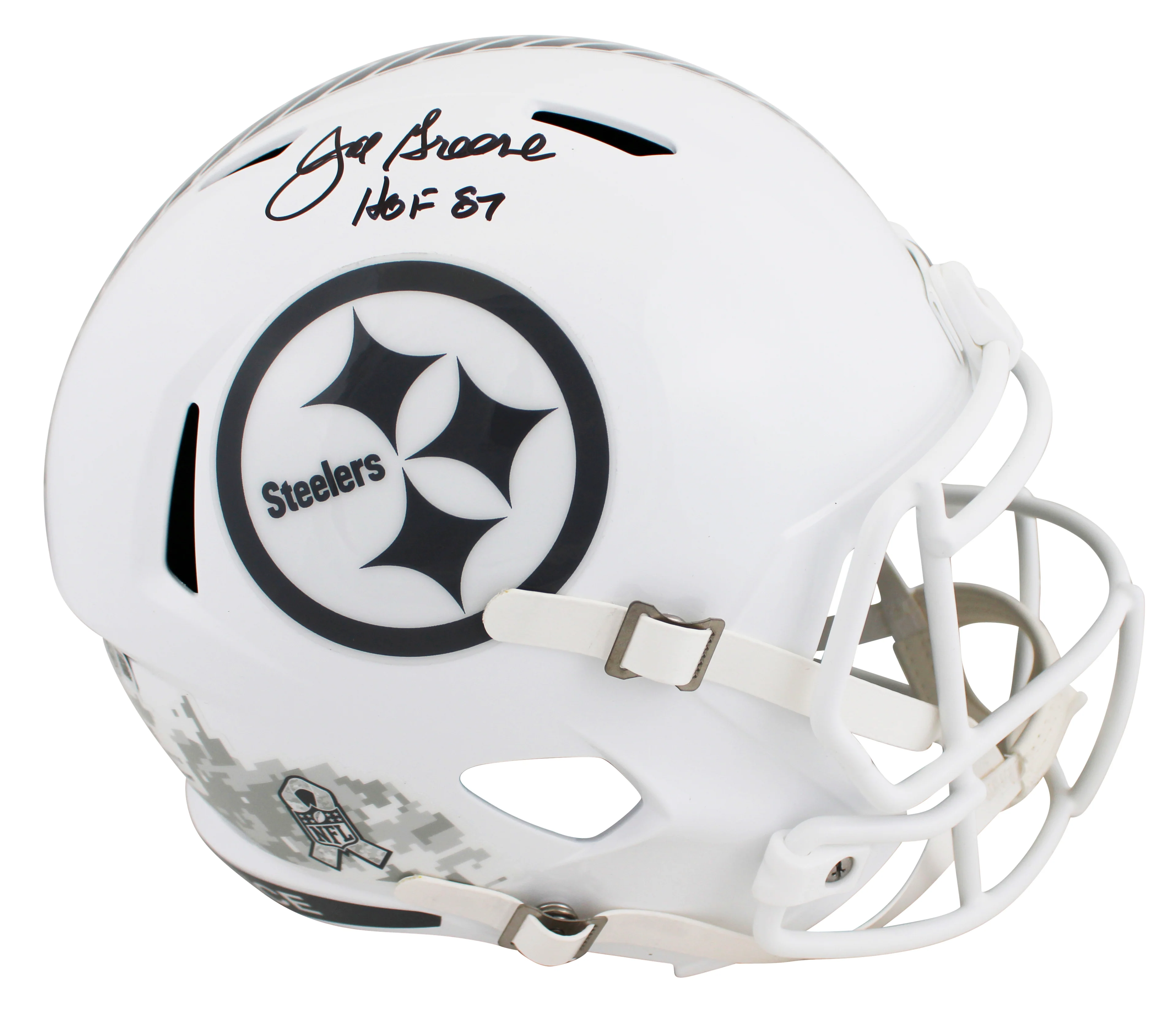 Steelers Joe Greene "HOF 87" Signed STS III F/S Speed Rep Helmet W/ Case BAS Wit - Image 3