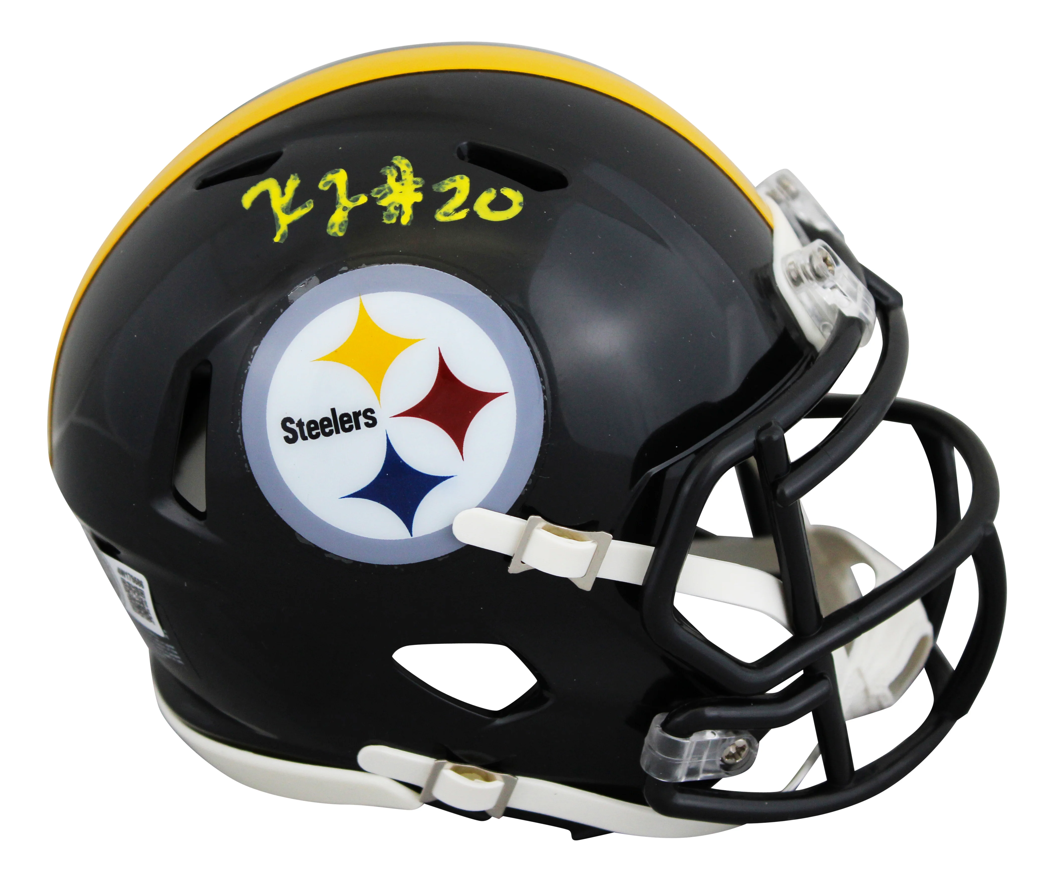 Steelers Kaleb Johnson Authentic Signed Speed Mini Helmet BAS Witness #4W179586 - Image 2