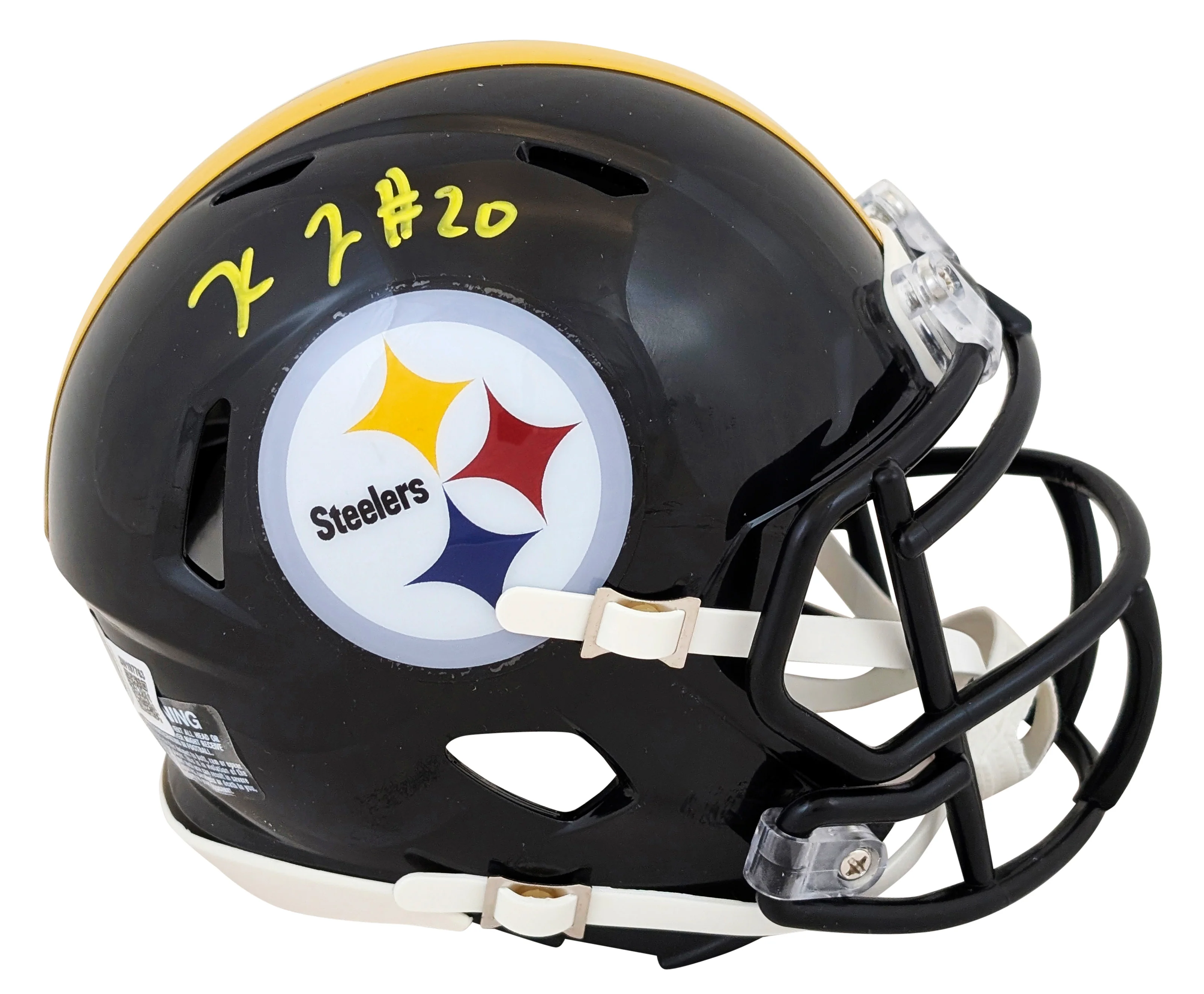 Steelers Kaleb Johnson Authentic Signed Speed Mini Helmet W/ Case BAS Witnessed - Image 3