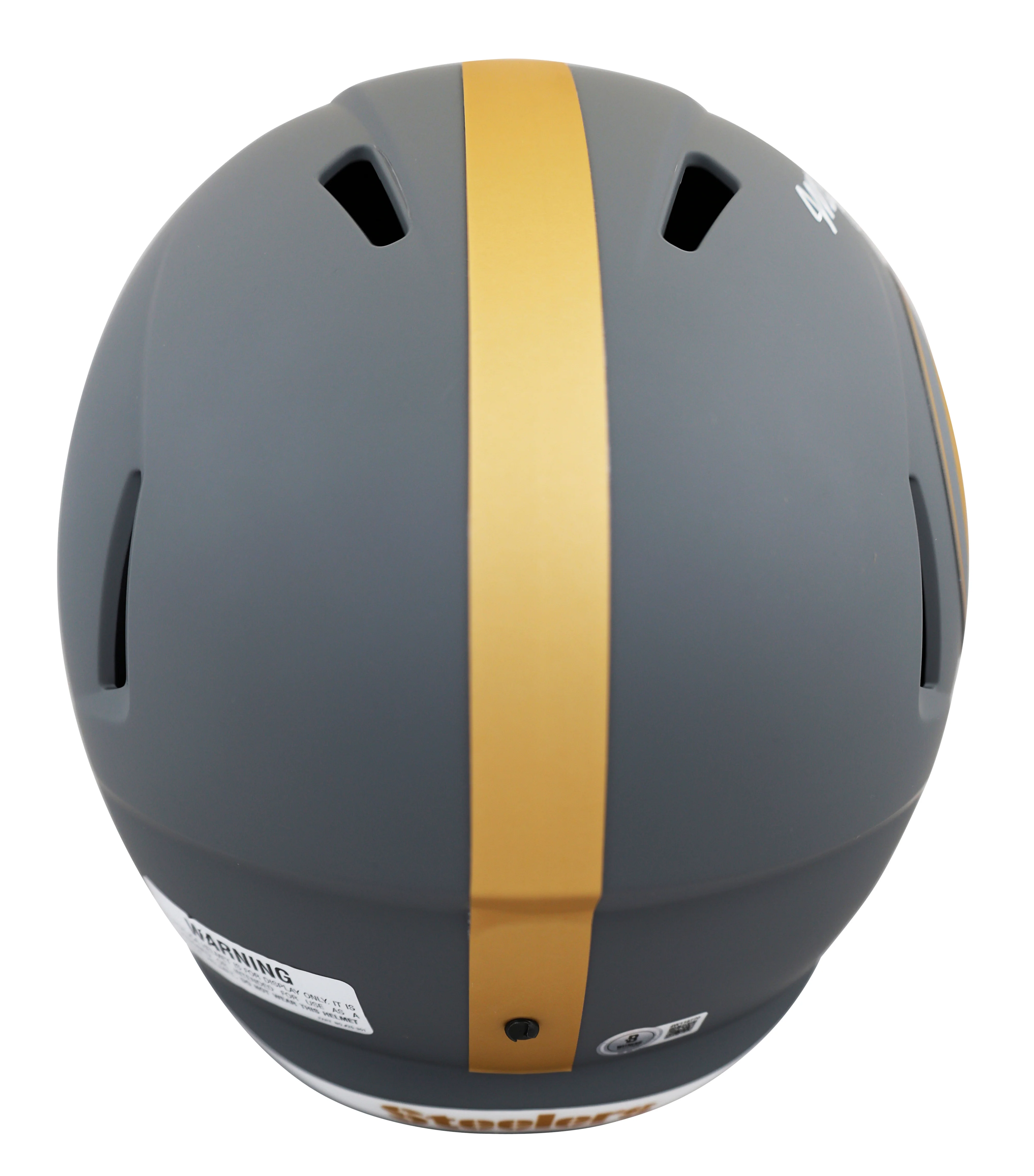 Steelers Mel Blount Signed Slate Full Size Speed Rep Helmet W/ Case BAS Witness - Image 4