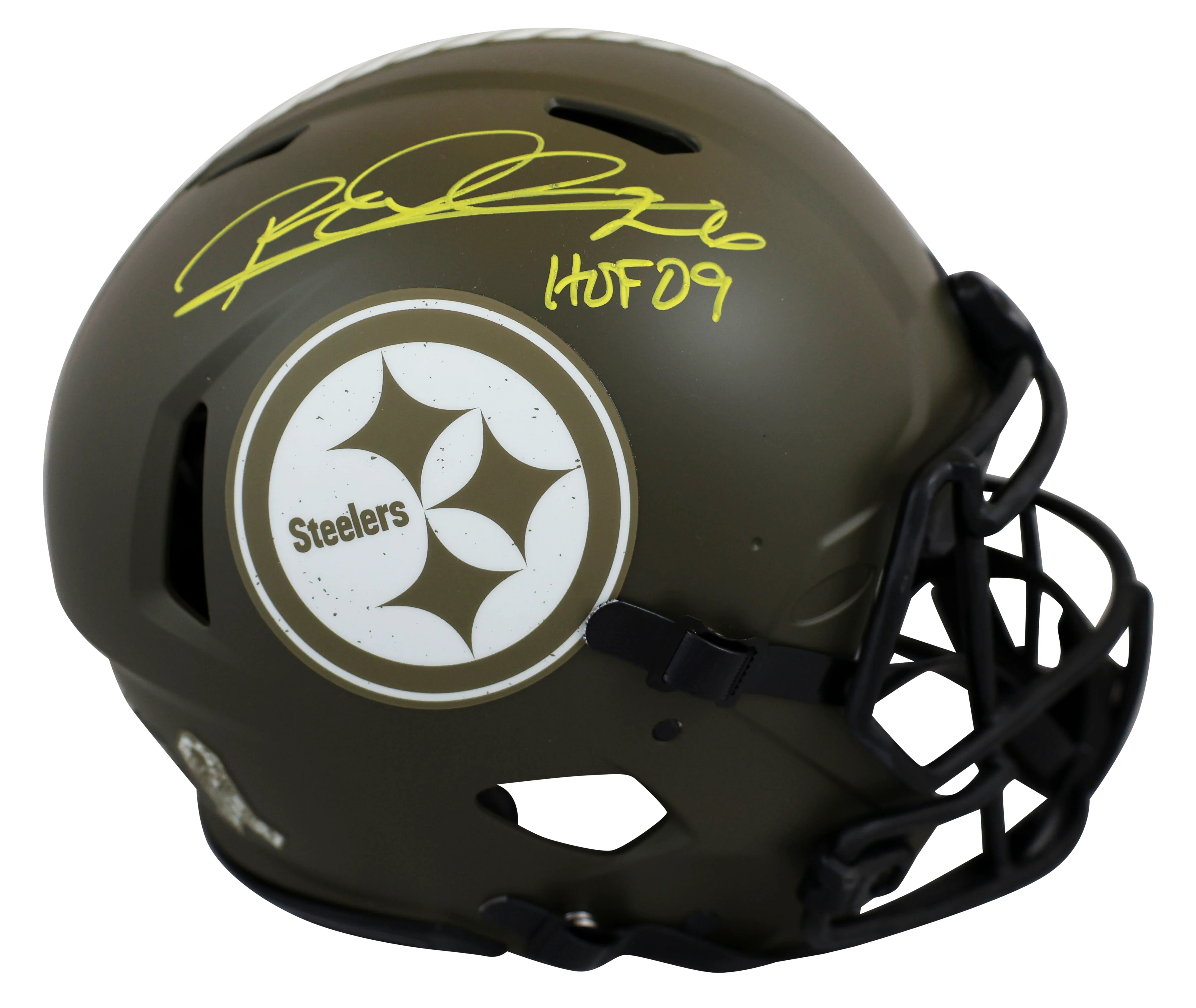 Steelers Rod Woodson "HOF 2009" Signed STS F/S Speed Proline Helmet W/ Case BAS - Image 3