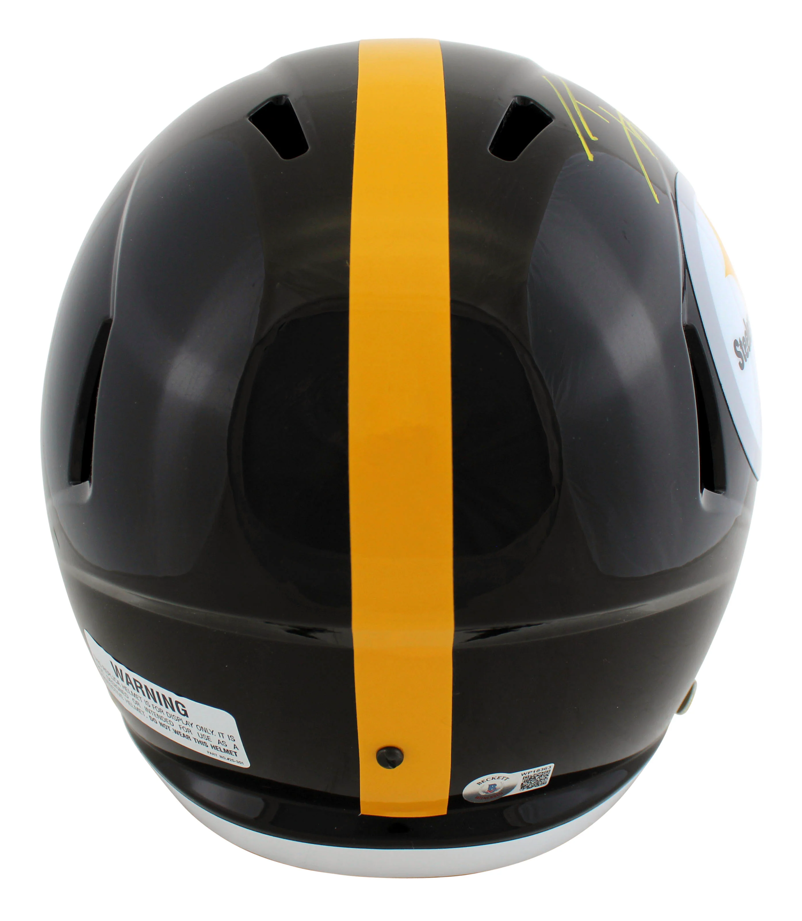 Steelers T.J. Watt Authentic Signed Full Size Speed Rep Helmet W/ Case JSA Wit - Image 4