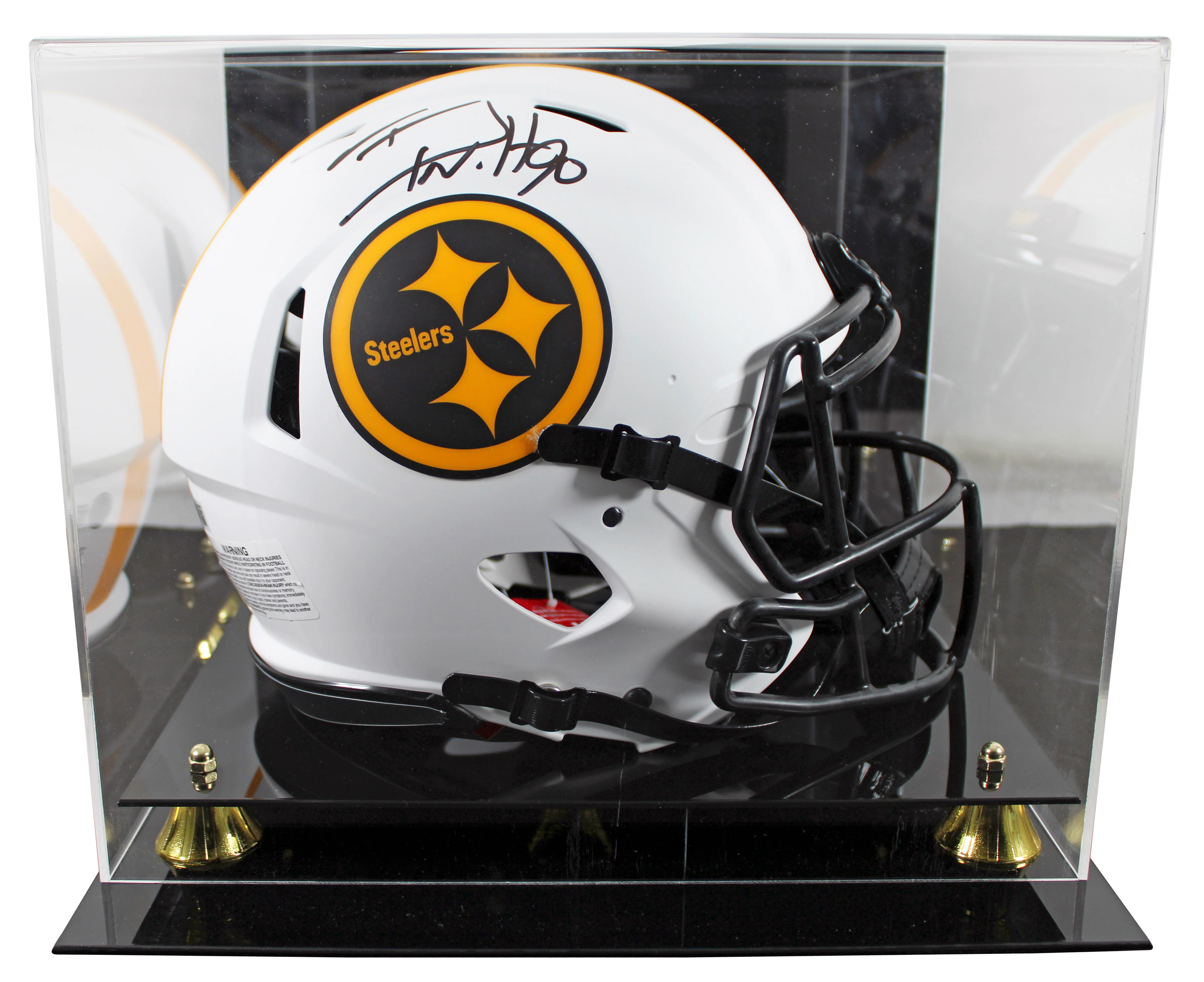 Steelers T.J. Watt Signed Lunar Full Size Speed Proline Helmet W/ Case BAS Wit - Image 2