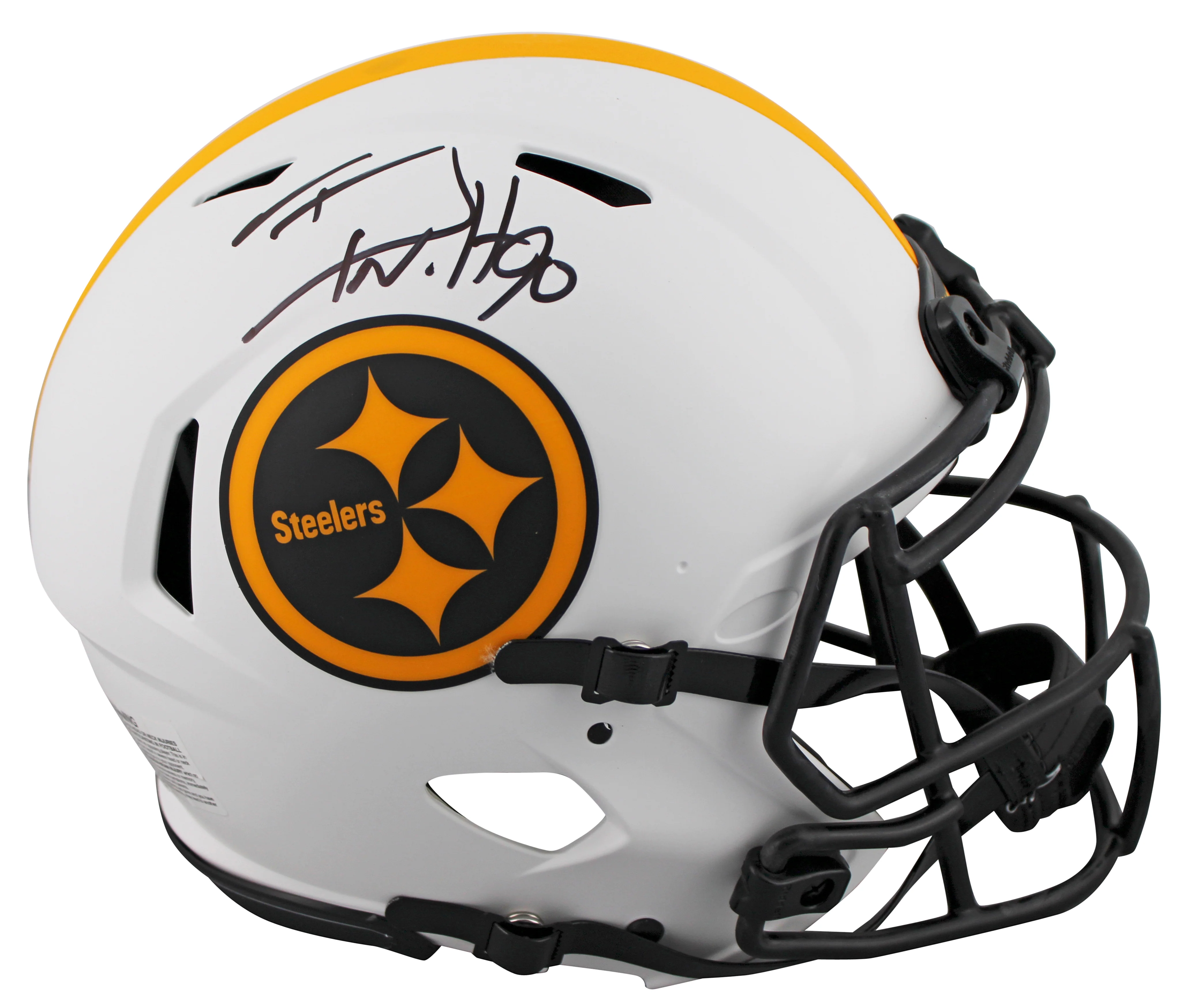 Steelers T.J. Watt Signed Lunar Full Size Speed Proline Helmet W/ Case BAS Wit - Image 3