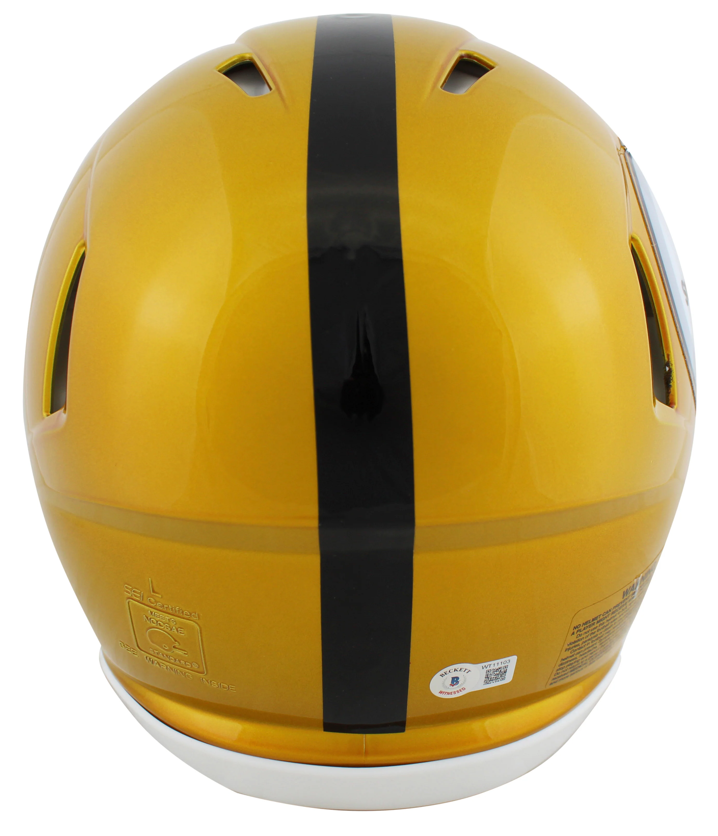 Steelers Troy Polamalu Signed Flash F/S Speed Proline Helmet w/ Case BAS Wit - Image 4