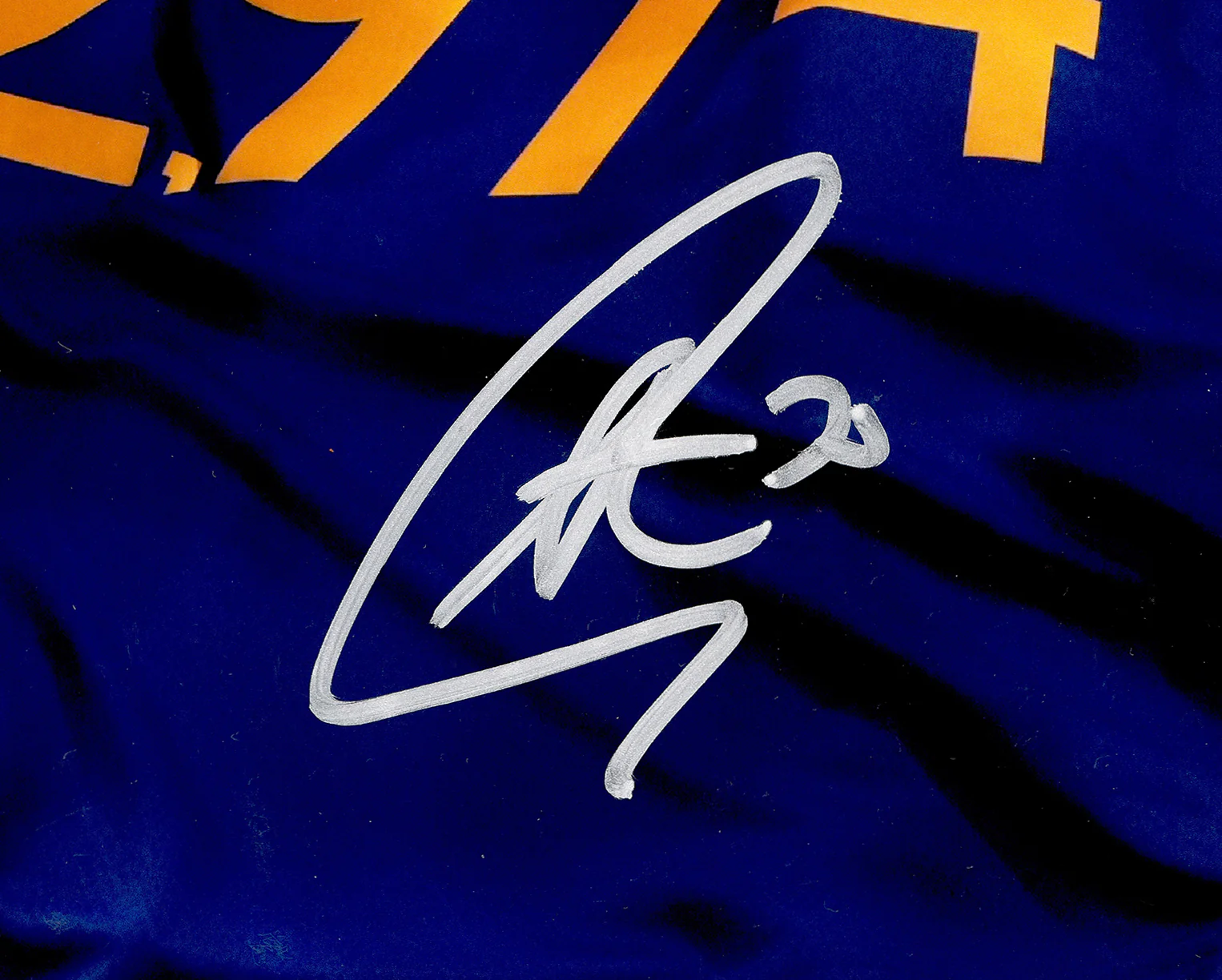 Stephen Curry Autographed 16x20 Photo Golden State Warriors All Time 3 Point Leader JSA Stock #235691 - Image 2