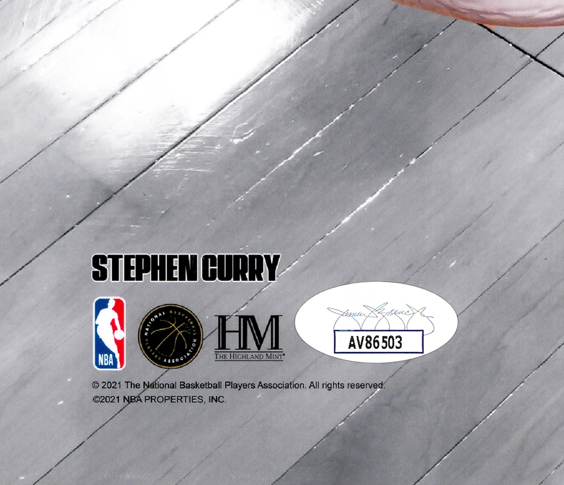 Stephen Curry Autographed 16x20 Photo Golden State Warriors All Time 3 Point Leader JSA Stock #235691 - Image 3
