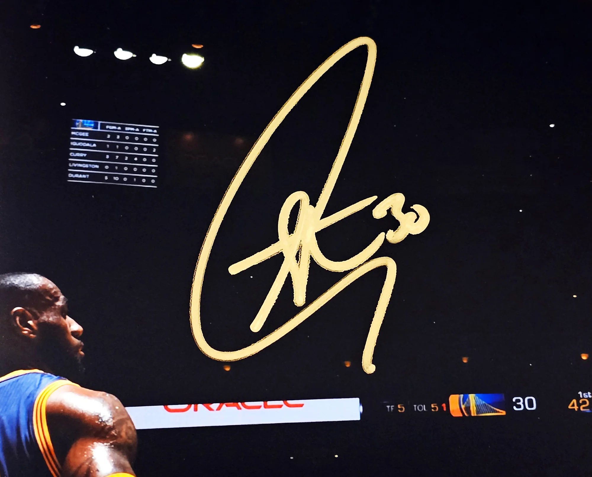 Stephen Curry Autographed 16x20 Photo Golden State Warriors Layup JSA Stock #216035 - Image 2