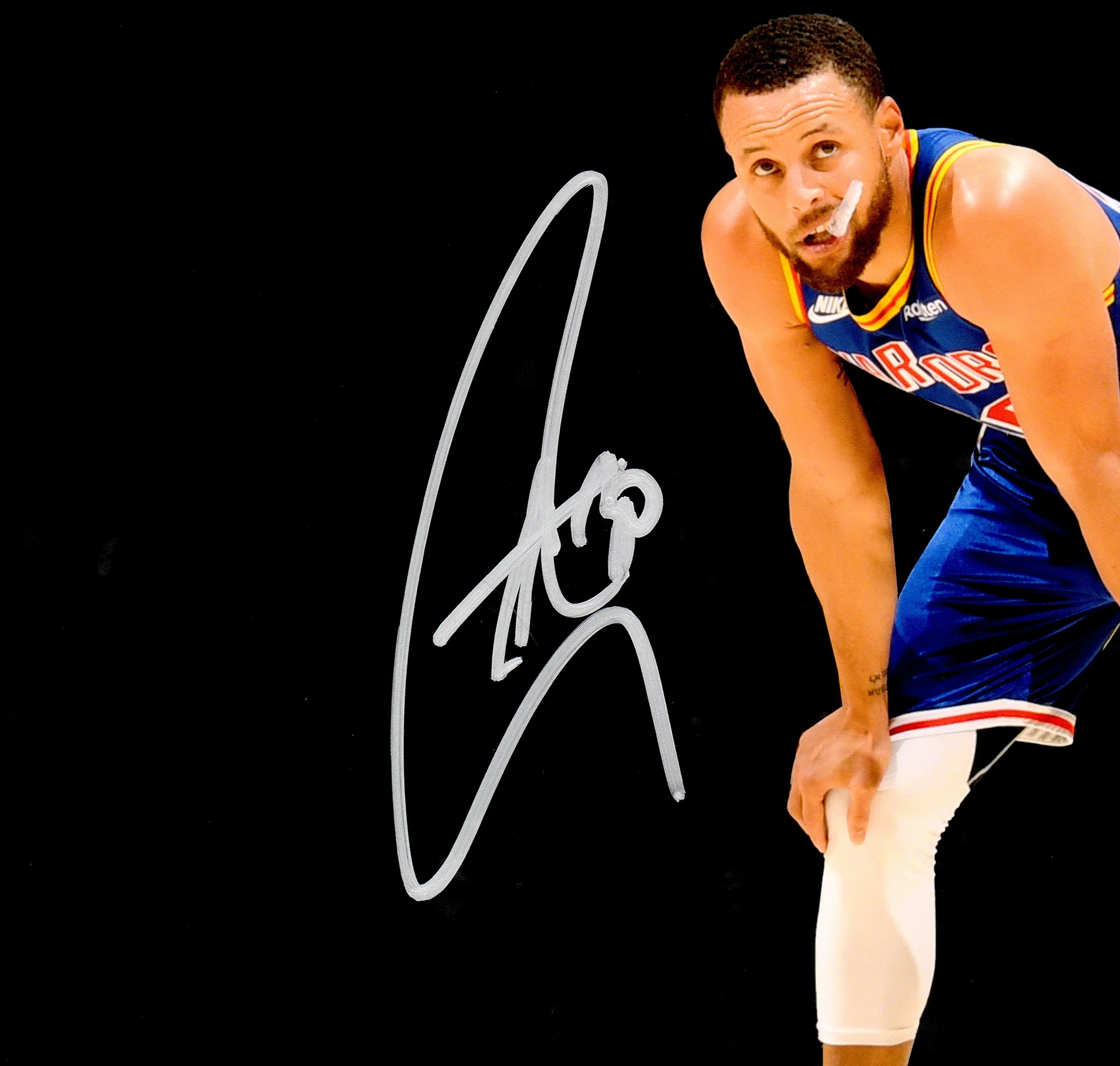 Stephen Curry Autographed 16x20 Photo Golden State Warriors With LeBron James JSA Stock #235690 - Image 2