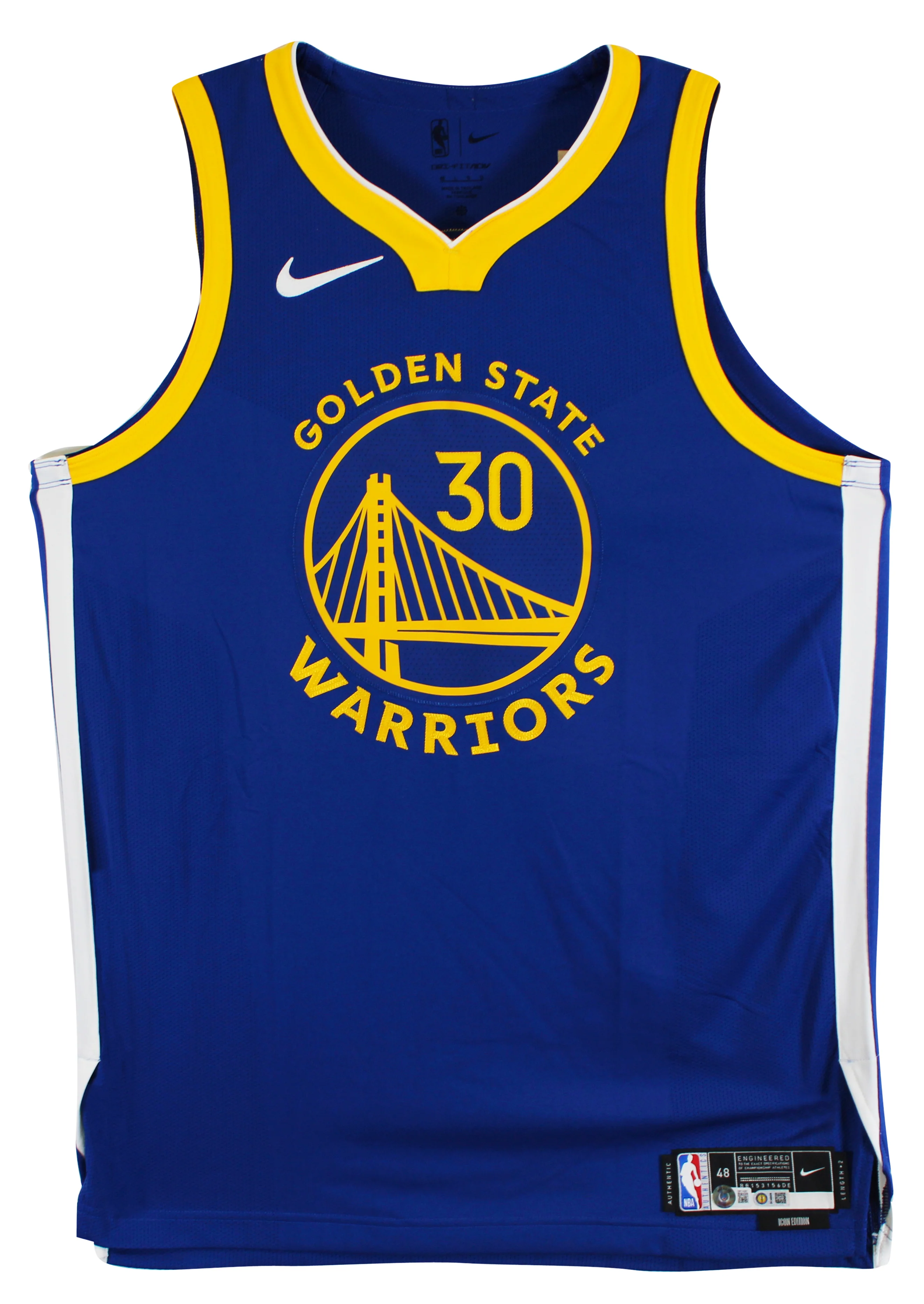 Stephen Curry "Finals MVP" Signed Blue Nike Icon Edition Authentic Jersey BAS W - Image 5