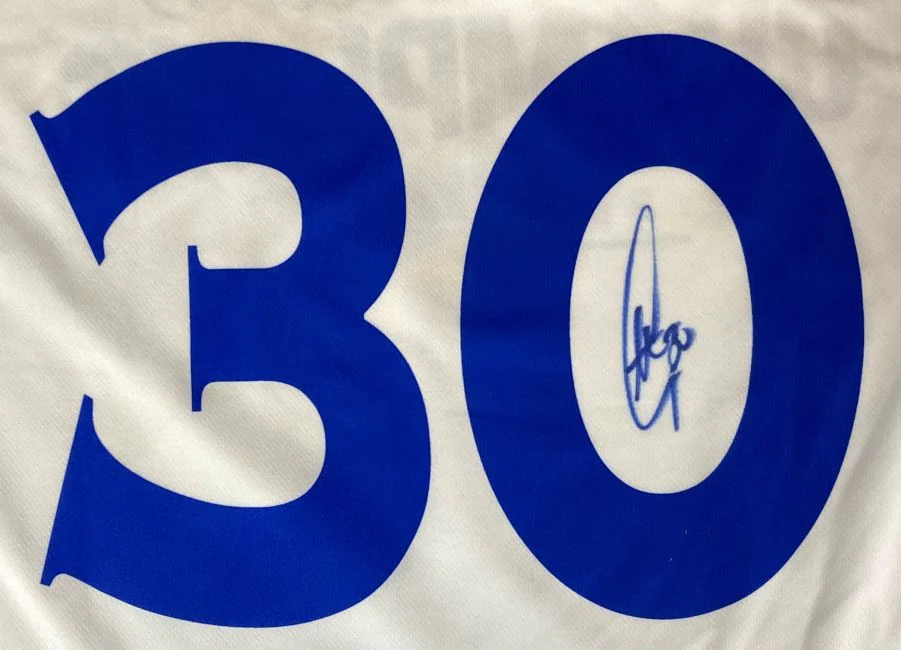 Stephen Curry Signed Warriors Adidas Basketball Jersey 2017 Champions JSA - Image 2