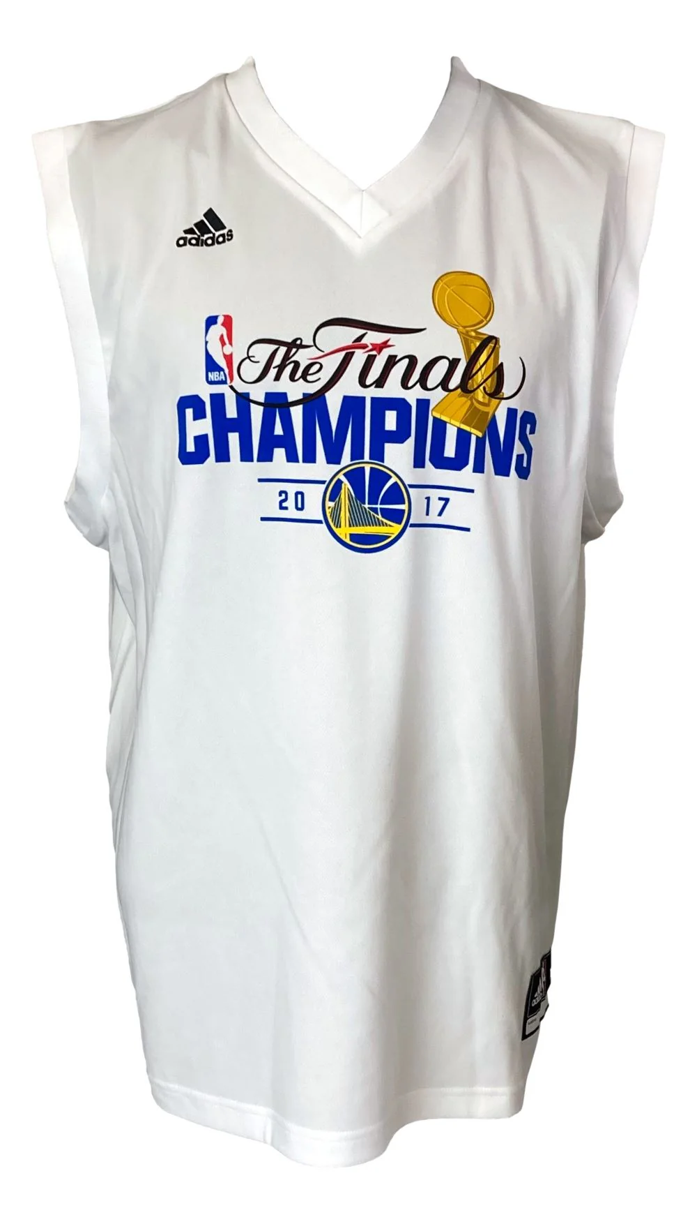 Stephen Curry Signed Warriors Adidas Basketball Jersey 2017 Champions JSA - Image 3