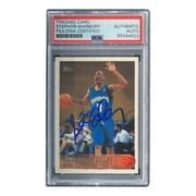 Stephon Marbury Signed 1996 Topps #177 Timberwolves Rookie Card PSA/DNA - Image 3