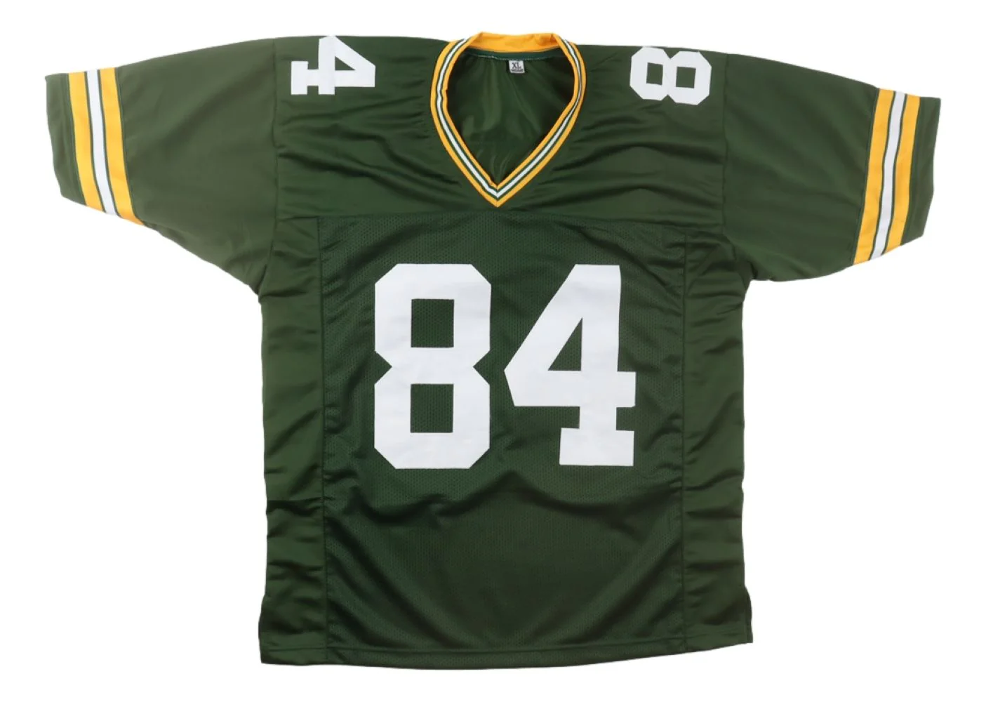Sterling Sharpe Green Bay Signed Green Football Jersey BAS - Image 3