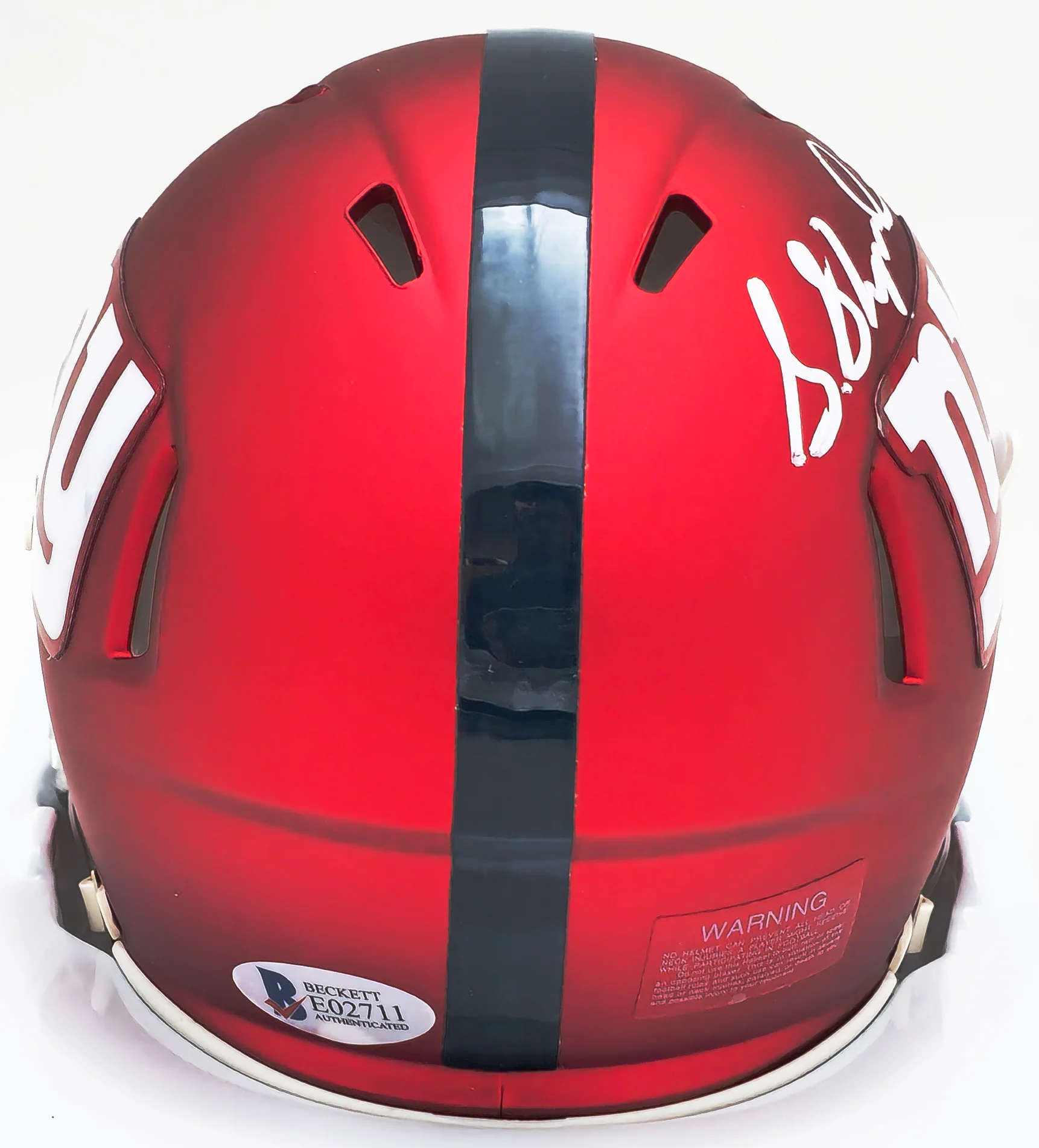 Sterling Shepard Autographed New York Giants Blaze Red Mini Helmet Beckett BAS #E02711 - Image 4