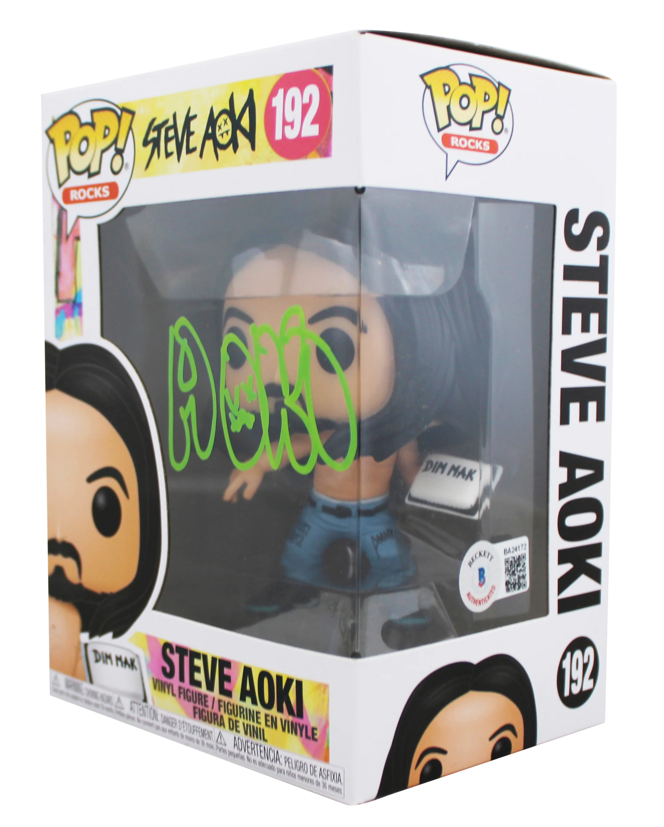 Steve Aoki Authentic Signed Steve Aoki #192 Funko Pop Vinyl Figure BAS #BA24172 - Image 3