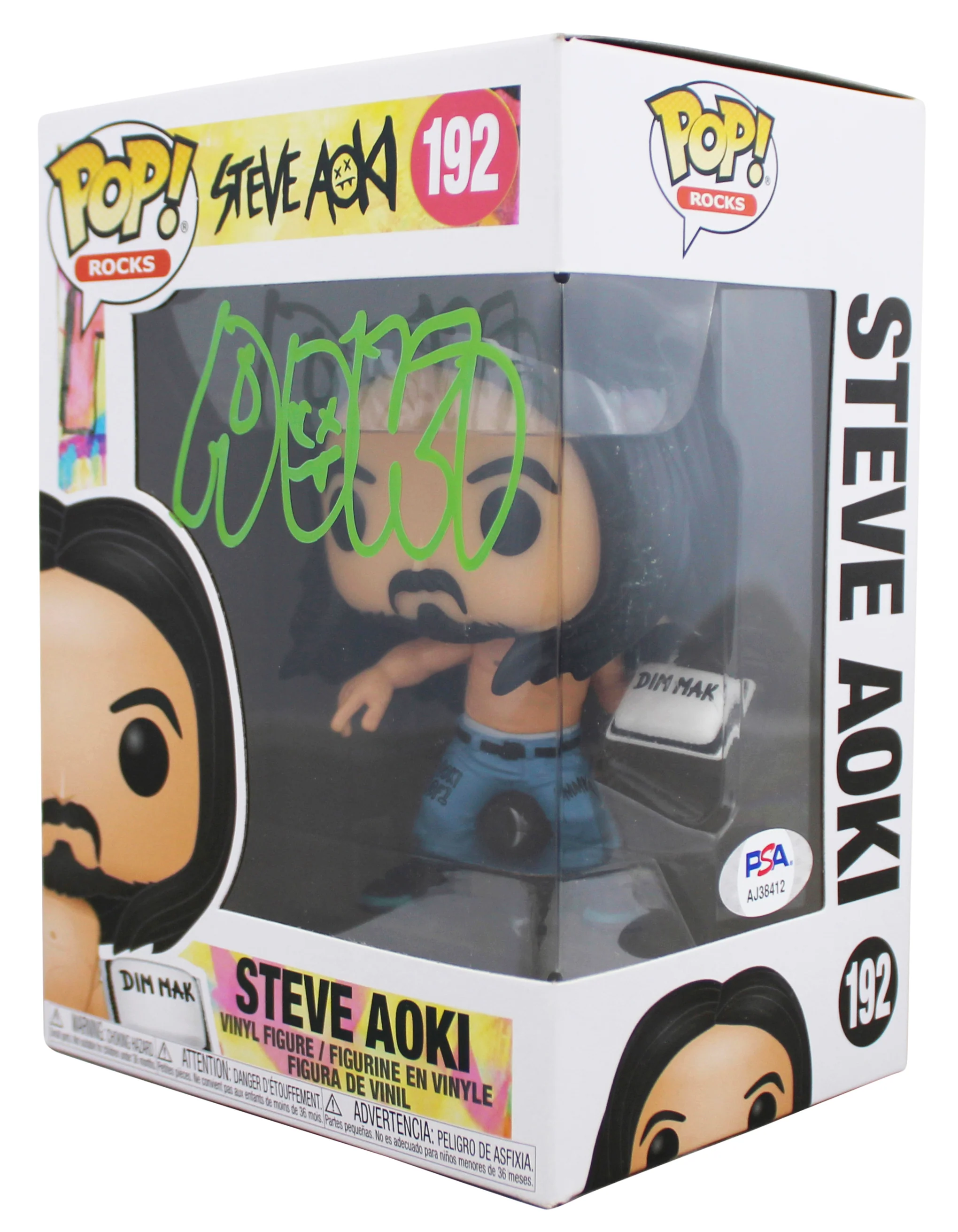 Steve Aoki Signed Steve Aoki #192 Funko Pop Vinyl Figure PSA/DNA #AJ38412 - Image 3