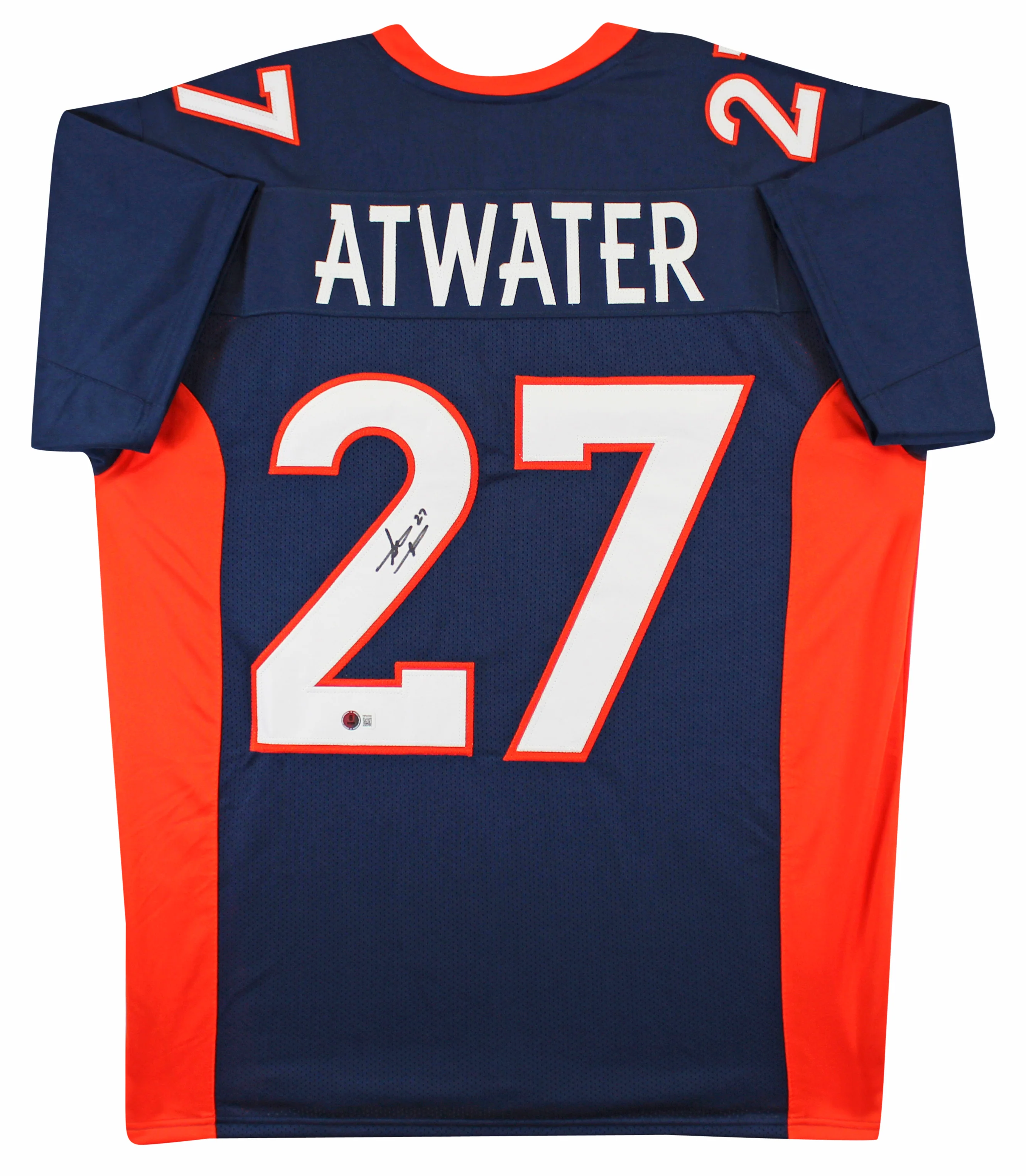 Steve Atwater Authentic Signed Navy Pro Style Jersey Autographed BAS Witnessed - Image 2