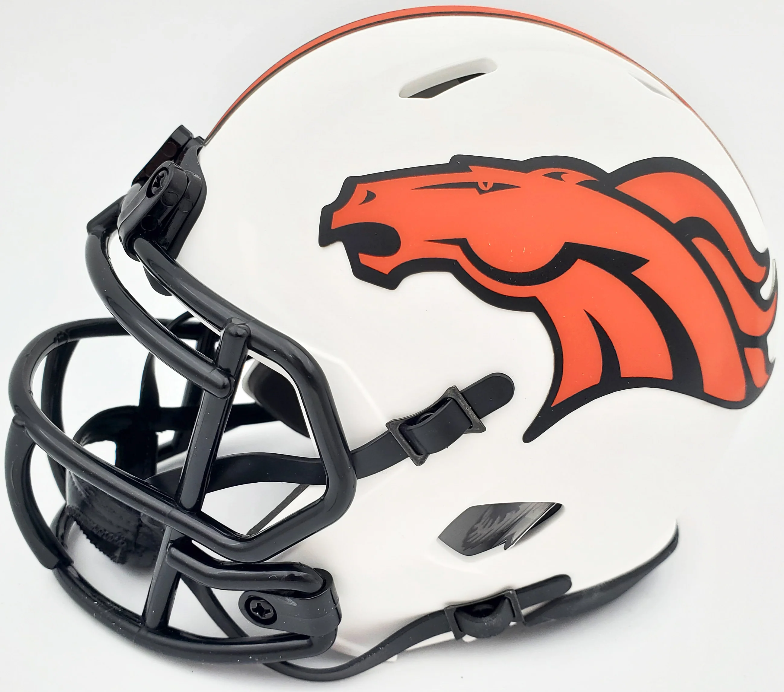 Steve Atwater Autographed Denver Broncos Lunar Eclipse White Speed Mini Helmet Beckett BAS QR Stock #192620 - Image 4