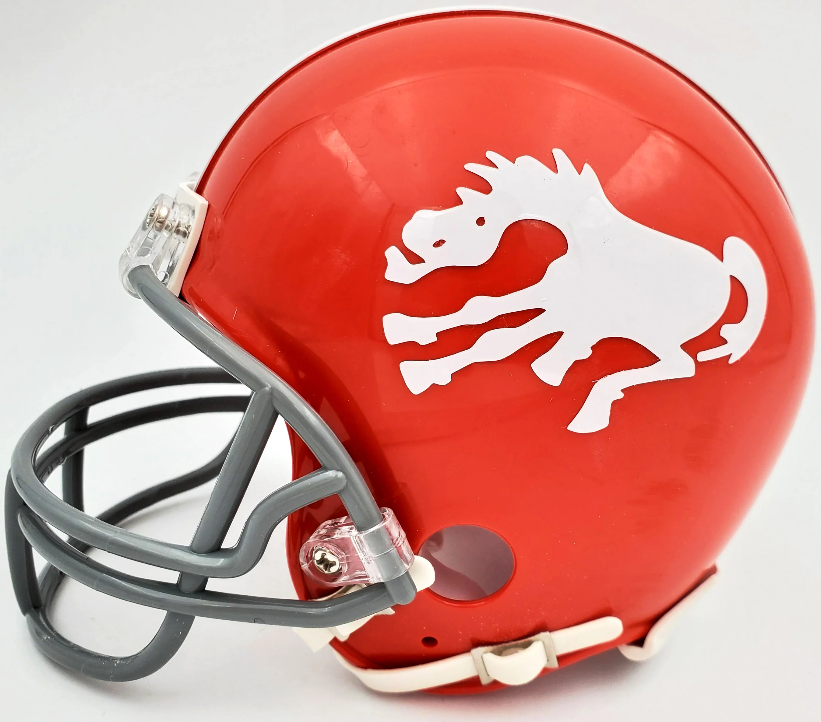 Steve Atwater Autographed Denver Broncos Throwback Orange Mini Helmet Beckett BAS Stock #178096 - Image 4