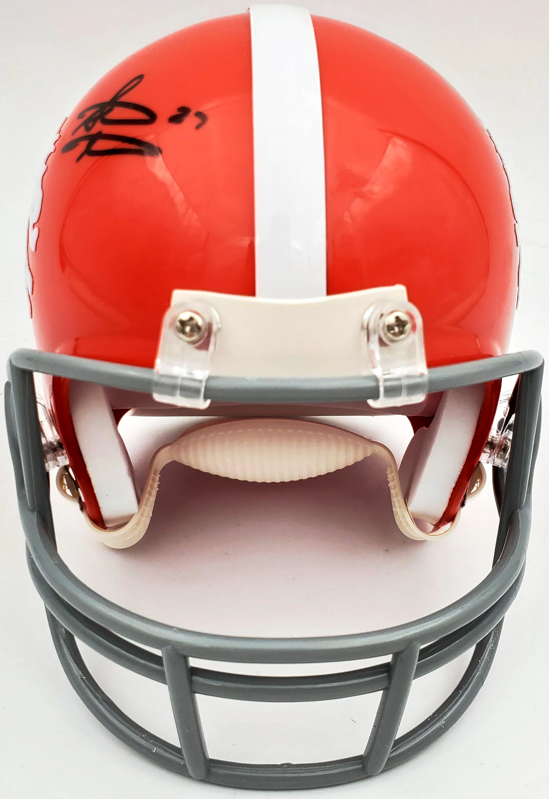 Steve Atwater Autographed Denver Broncos Throwback Orange Mini Helmet Beckett BAS Stock #178096 - Image 5