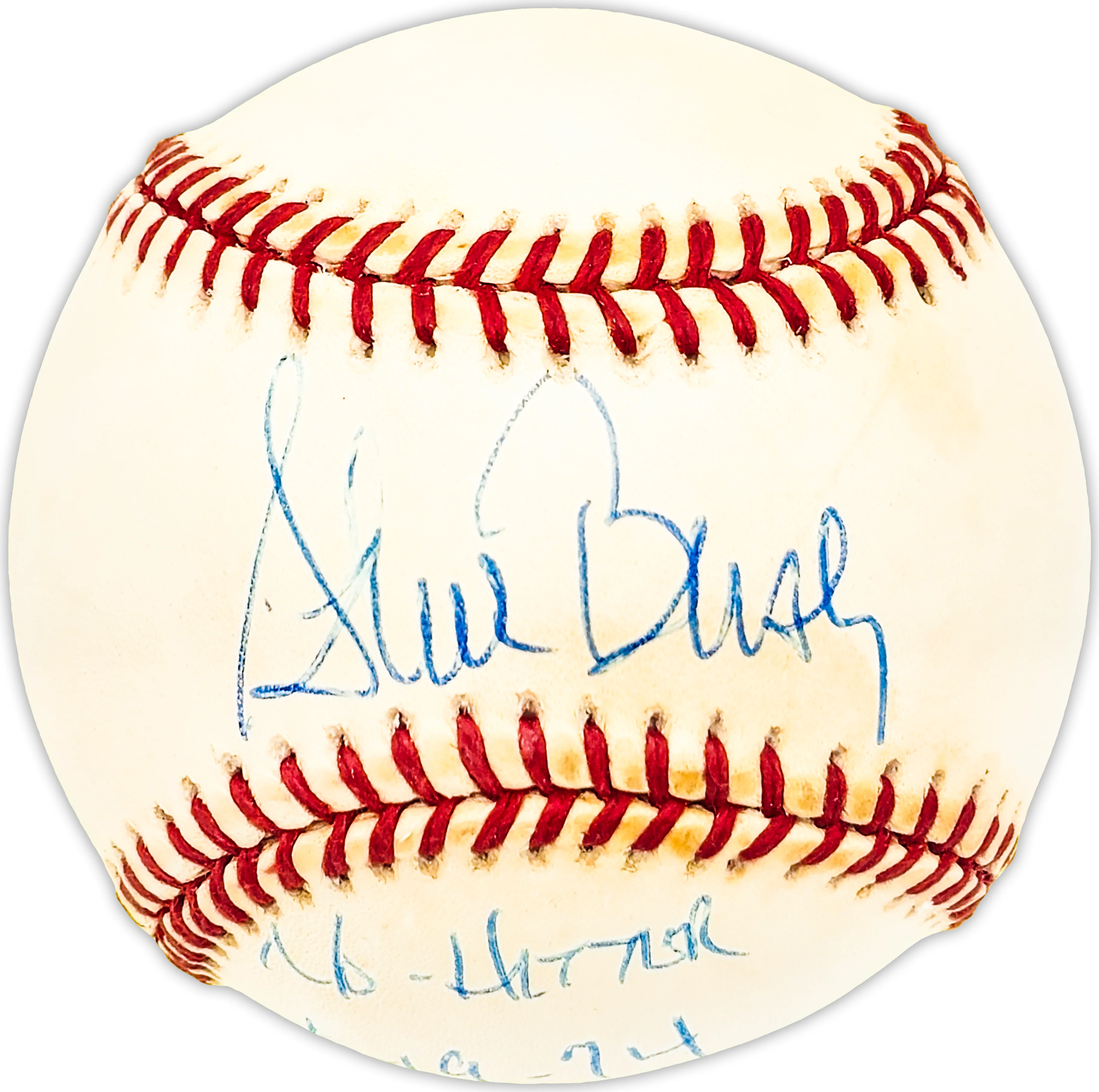 Steve Busby Autographed Official AL Baseball Kansas City Royals "No Hitter 6-19-74" Beckett BAS QR #BM25766 - Image 2