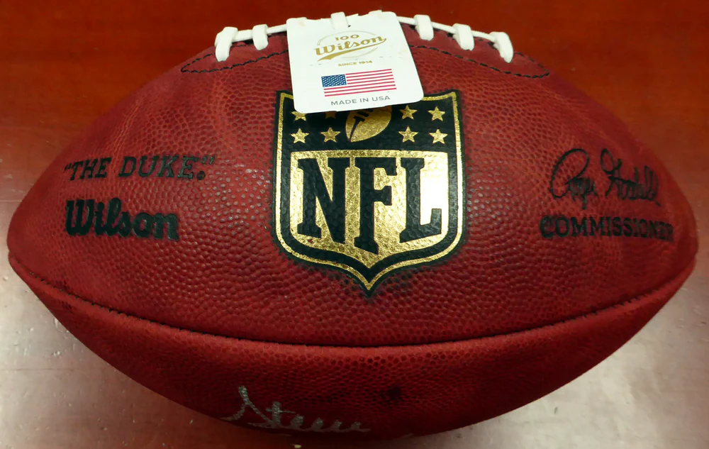 Steve Largent Autographed NFL Leather Football Seattle Seahawks "HOF 95" MCS Holo Stock #112481 - Image 3