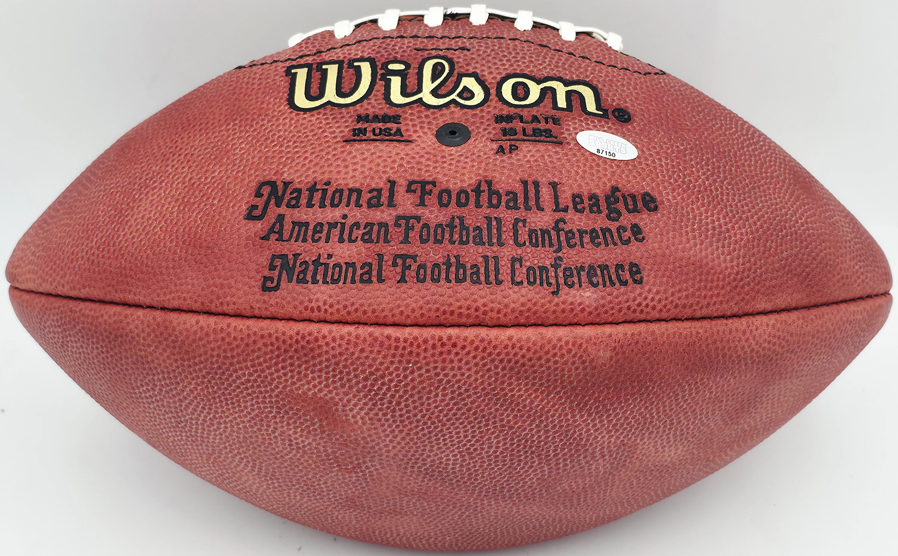 Steve Largent Autographed Official NFL Leather Football Seattle Seahawks (Flat) MCS Holo #87150 - Image 3