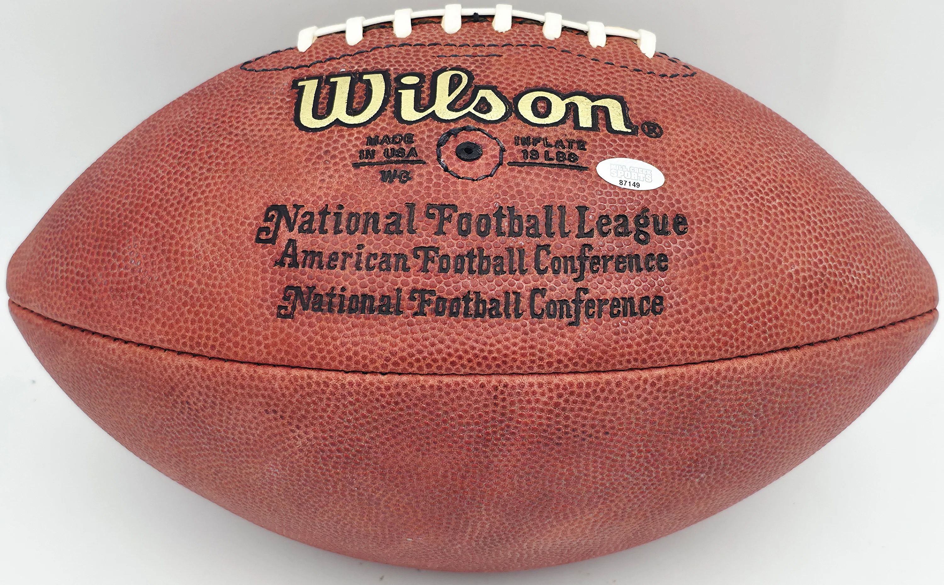 Steve Largent Autographed Official NFL Leather Game Football Seattle Seahawks MCS Holo #87149 - Image 4