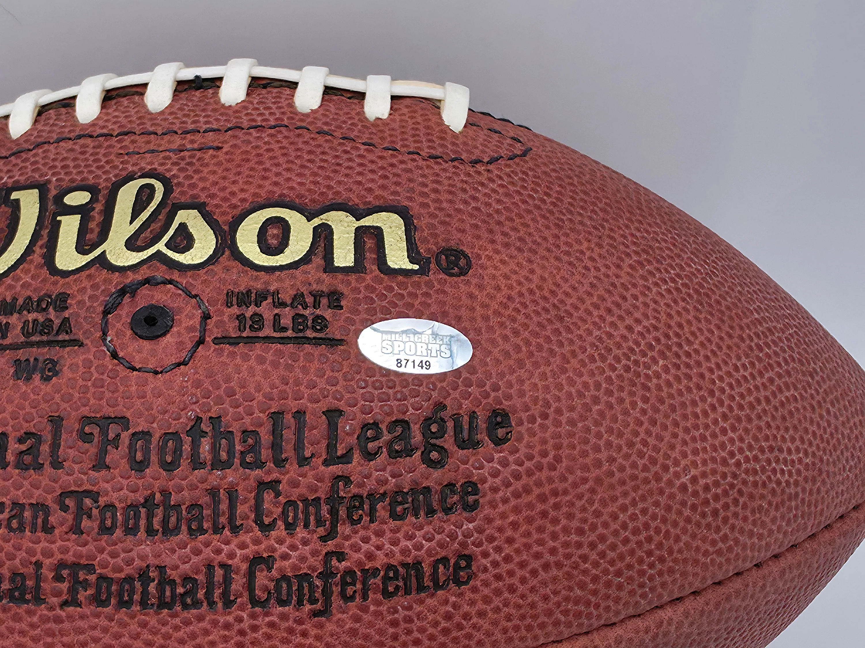 Steve Largent Autographed Official NFL Leather Game Football Seattle Seahawks MCS Holo #87149 - Image 5