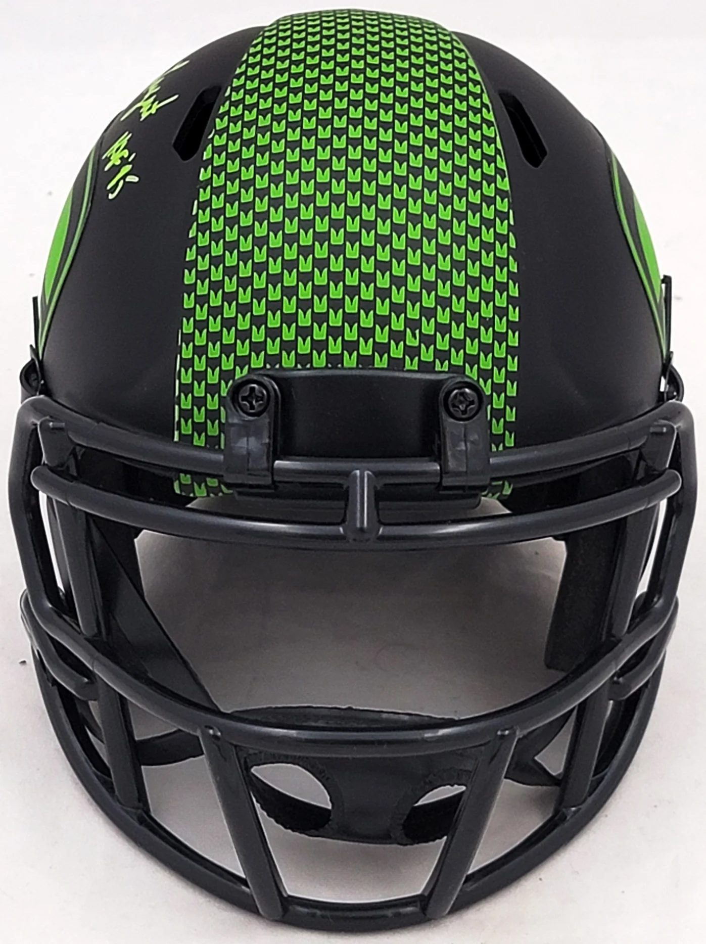 Steve Largent Autographed Seattle Seahawks Eclipse Black Speed Mini Helmet "HOF 95" MCS Holo Stock #211068 - Image 3
