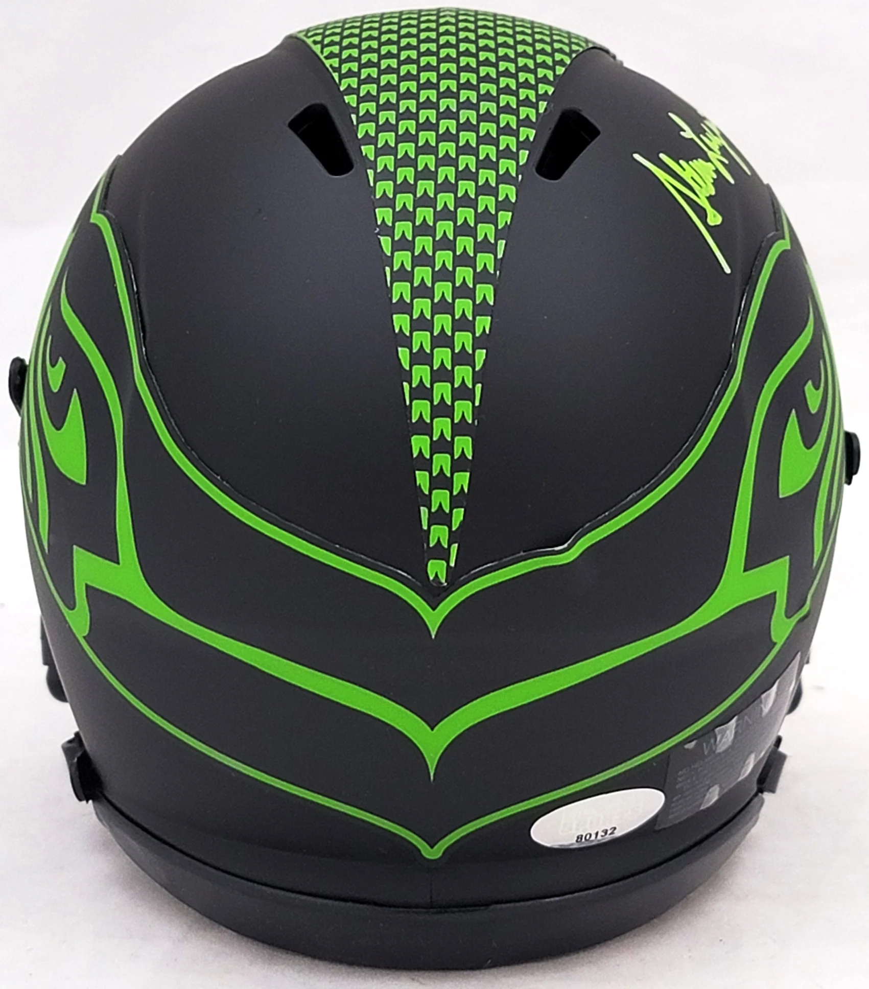 Steve Largent Autographed Seattle Seahawks Eclipse Black Speed Mini Helmet "HOF 95" MCS Holo Stock #211068 - Image 4