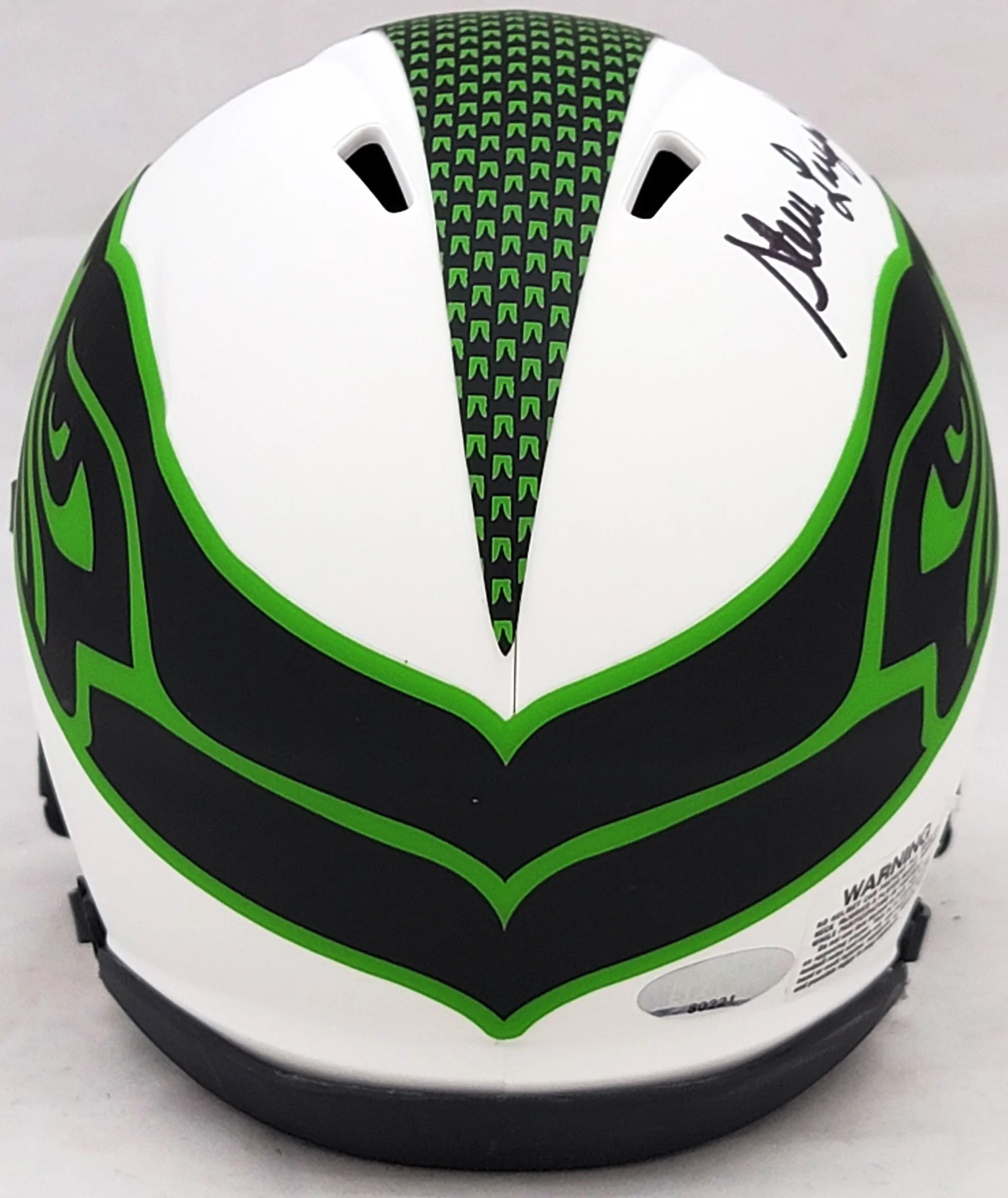 Steve Largent Autographed Seattle Seahawks Lunar Eclipse White Speed Mini Helmet "HOF 95" MCS Holo Stock #211067 - Image 4