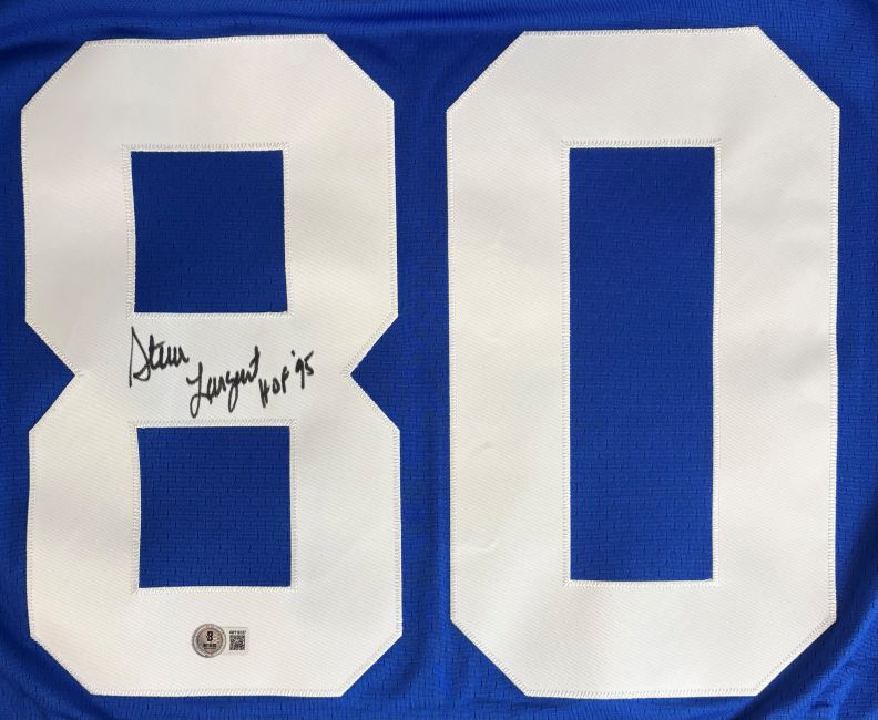 Steve Largent Signed Seattle Seahawks M&N 1985 Legacy Jersey HOF 95 BAS - Image 2