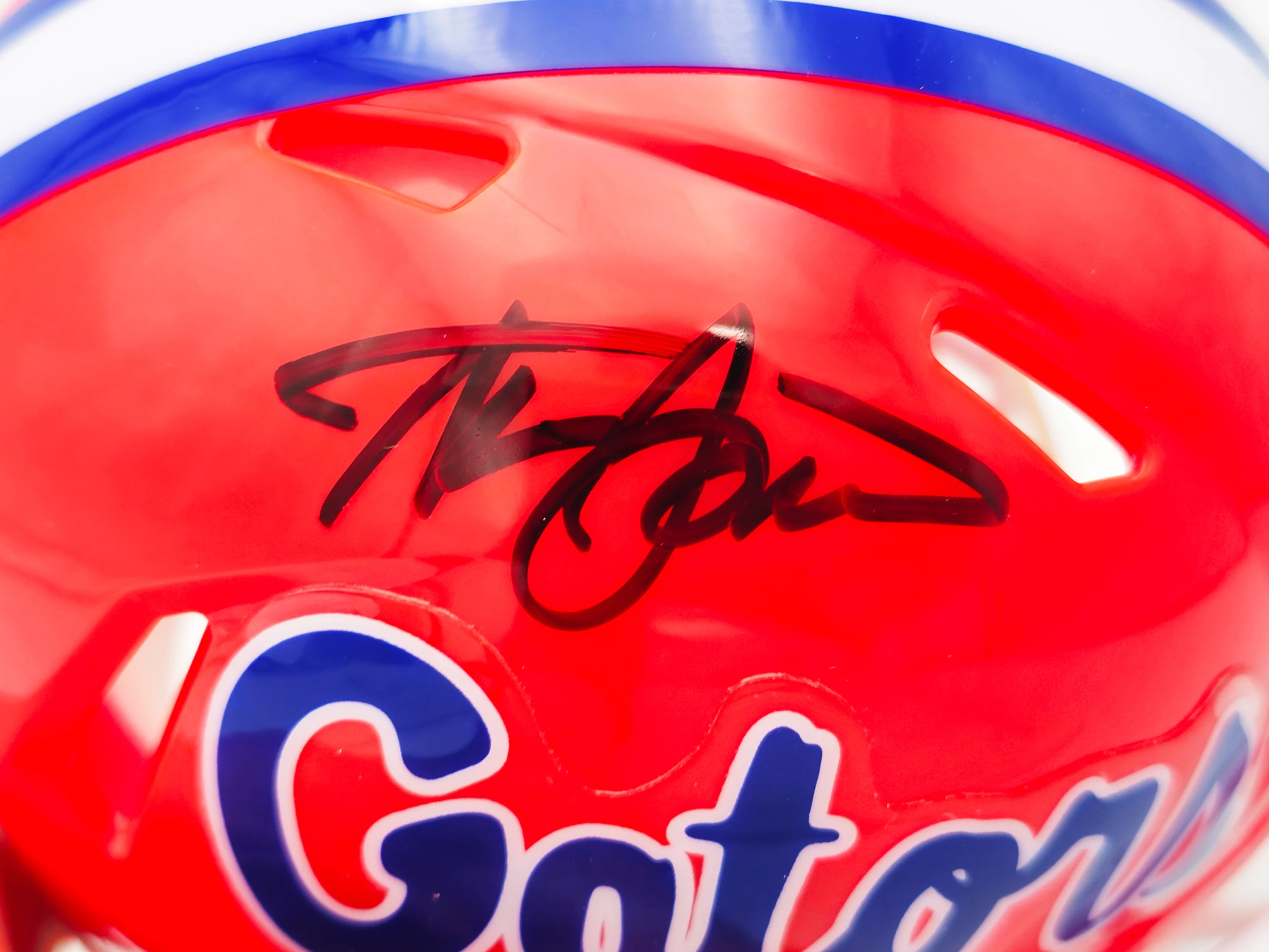 Steve Spurrier Autographed Florida Gators Orange Speed Mini Helmet Beckett BAS Witness Stock #236153 - Image 2