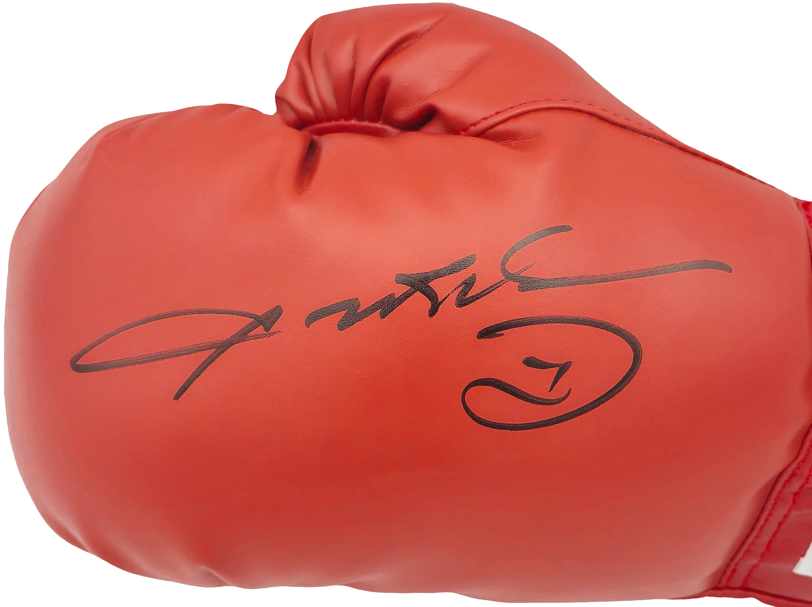 Sugar Ray Leonard Autographed Red Everlast Boxing Glove Left Handed LH Beckett BAS Witness Stock #227970 - Image 2