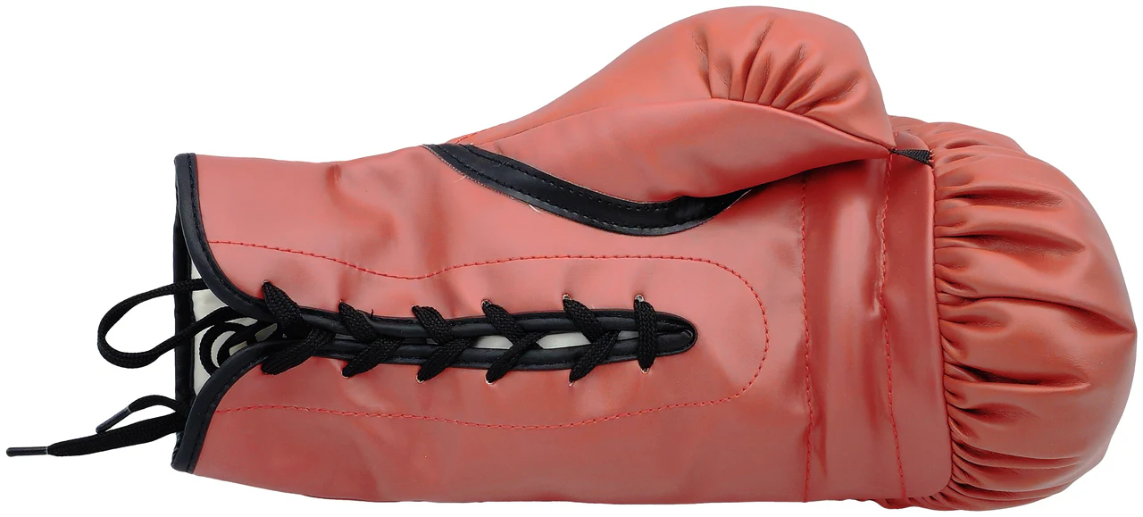 Sugar Ray Leonard Autographed Red Everlast Boxing Glove Left Handed LH Beckett BAS Witness Stock #227970 - Image 4