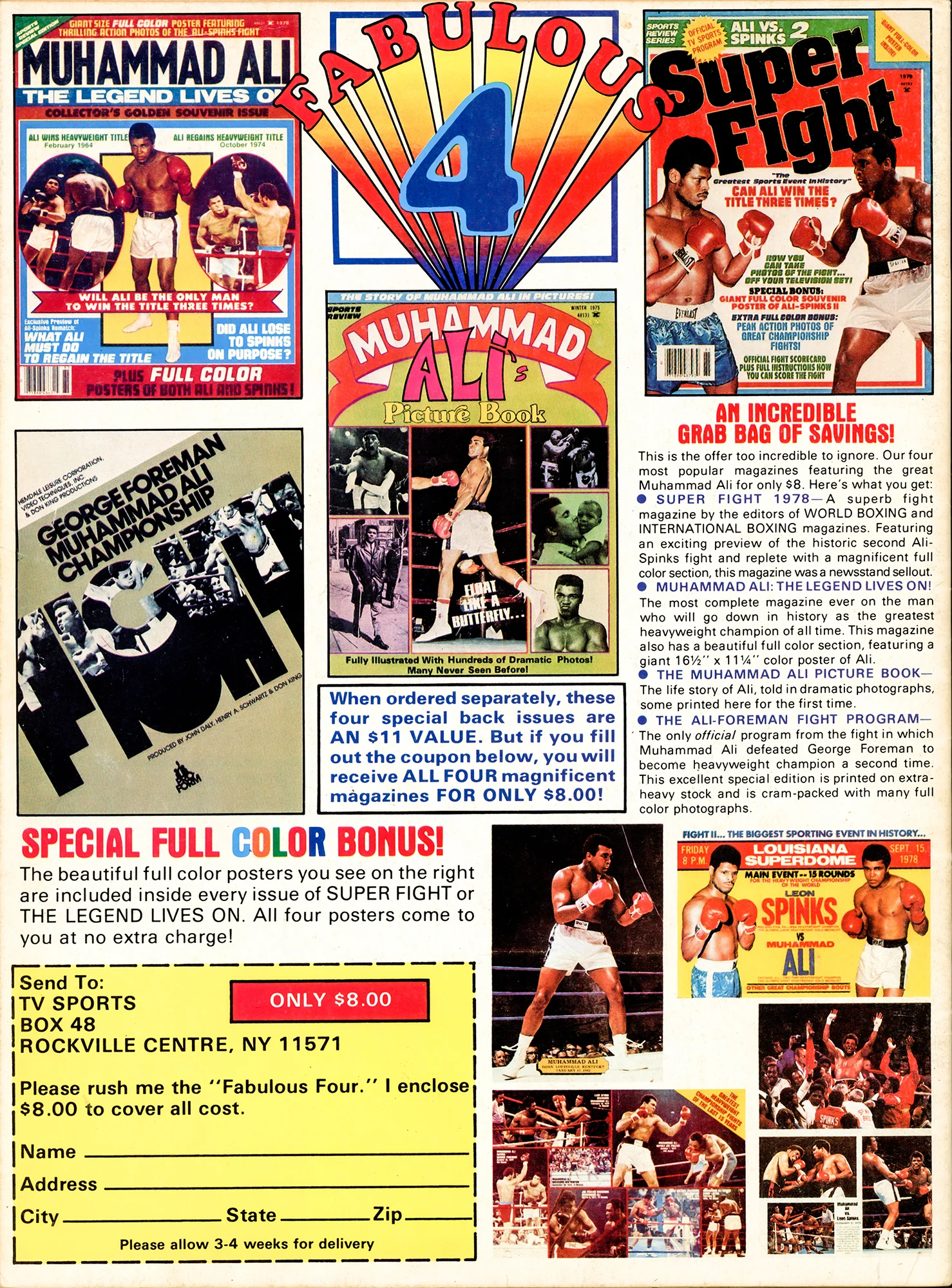 Sugar Ray Leonard & Earnie Shavers Autographed Big Book of Boxing Magazine Beckett BAS #BH29309 - Image 2