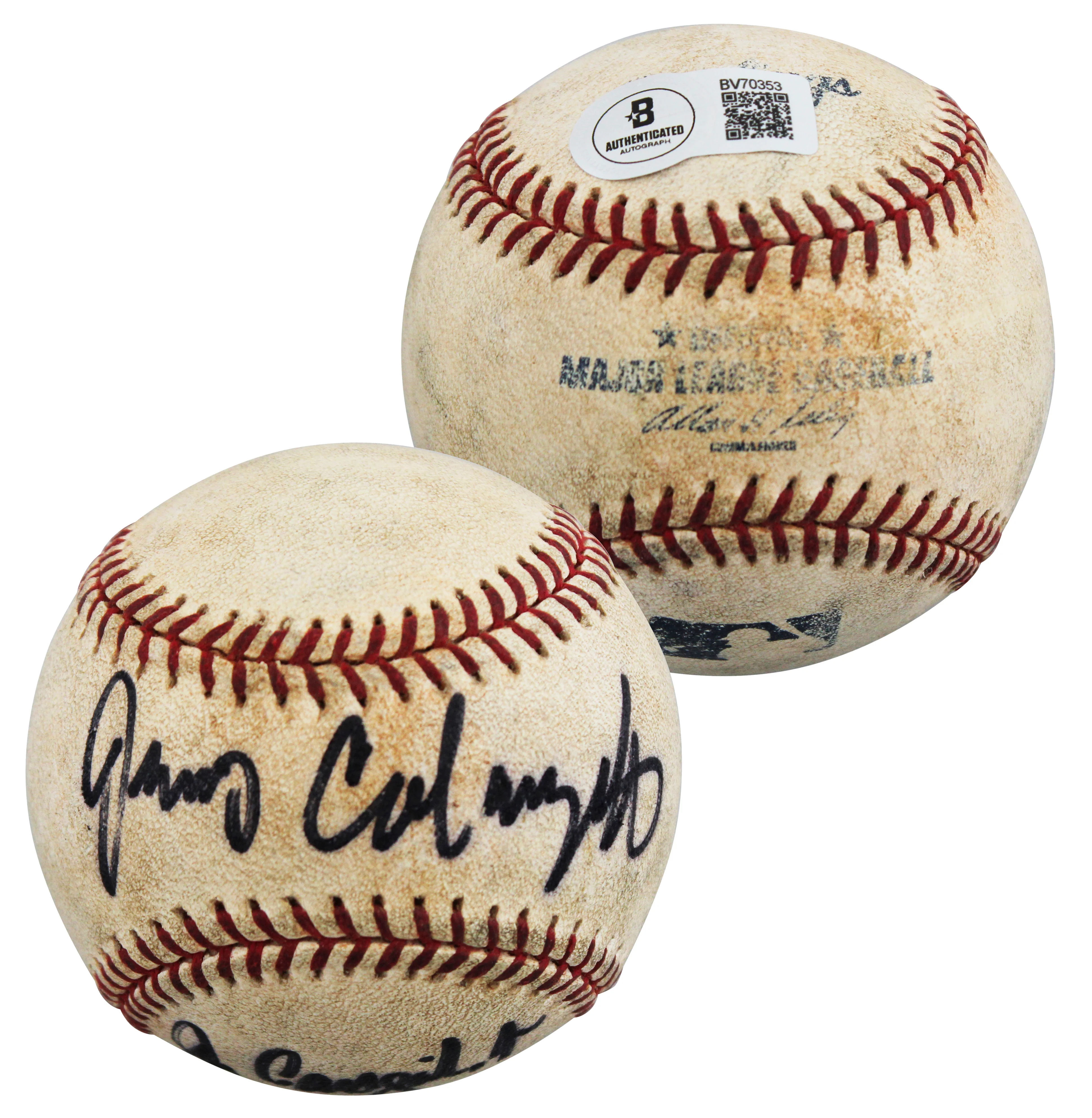 Suns Jerry Colangelo Authentic Signed Allen Selig OML Baseball BAS #BV70353 - Image 2
