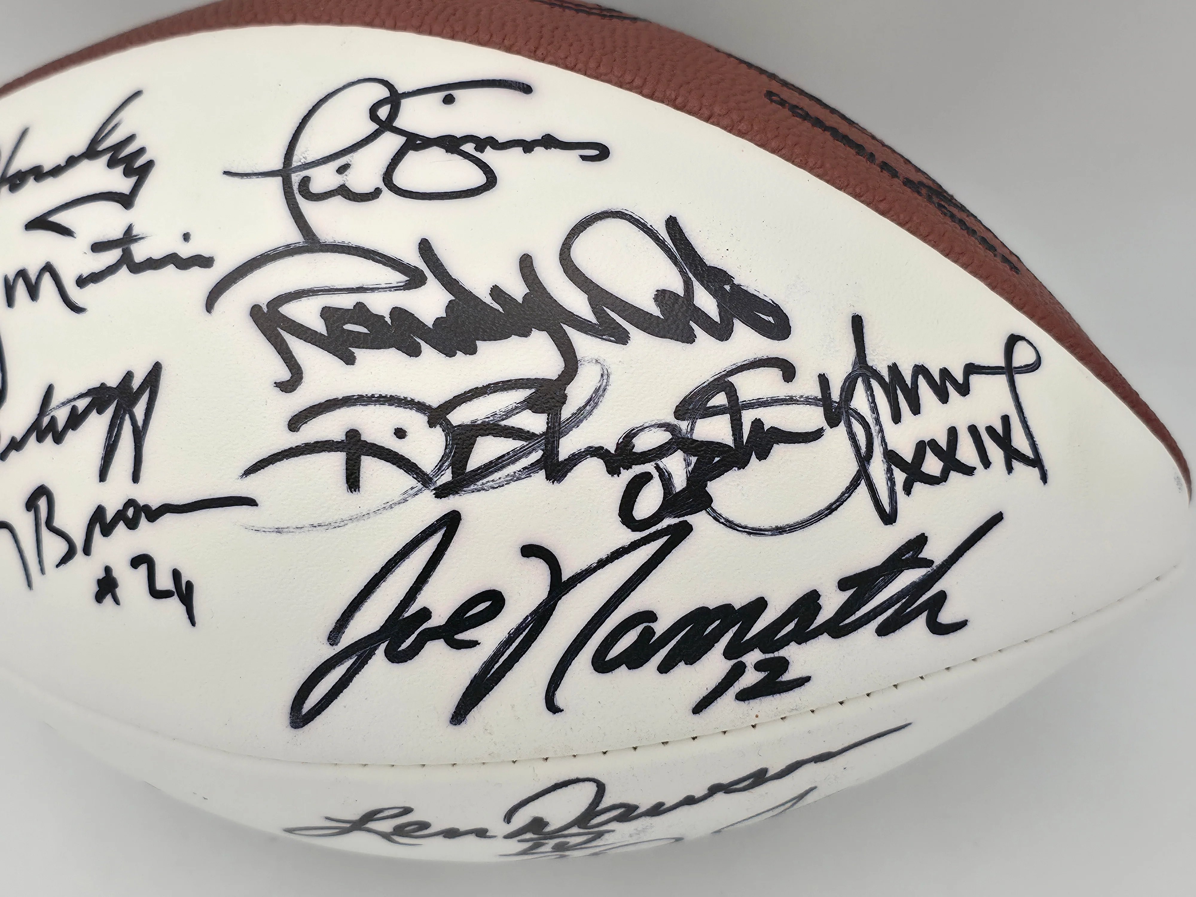 Super Bowl MVP's Autographed Official White Wilson NFL Football With 16 Signatures including Joe Namath PSA/DNA #AB10151 - Image 2