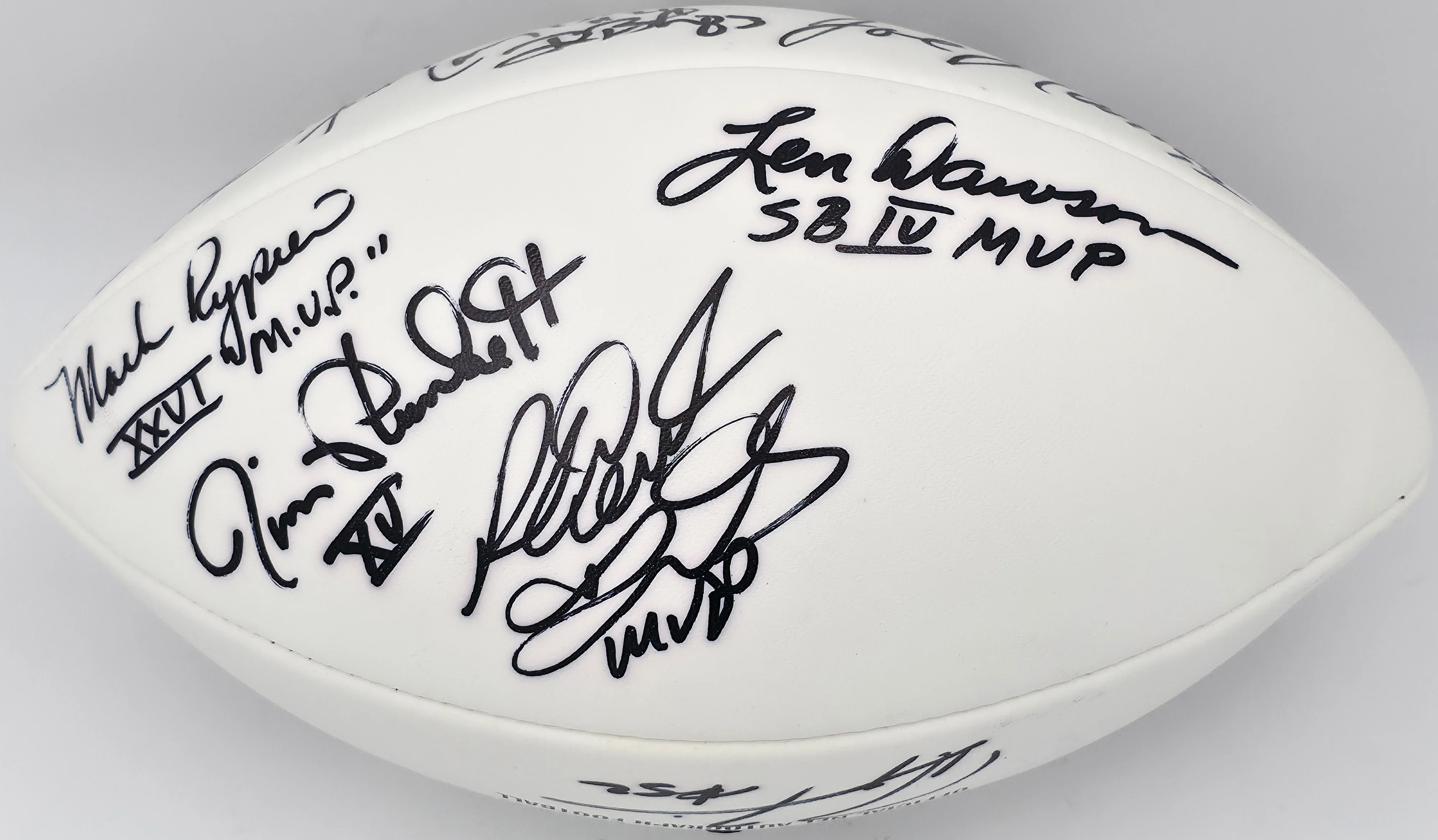 Super Bowl MVP's Autographed Official White Wilson NFL Football With 16 Signatures including Joe Namath PSA/DNA #AB10152 - Image 4